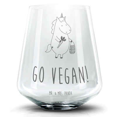 Mr. & Mrs. Panda Cocktailglas Einhorn Vegan - Transparent - Geschenk, Einhörner, Cocktail Glas mit, Premium Glas, Einzigartige Gravur