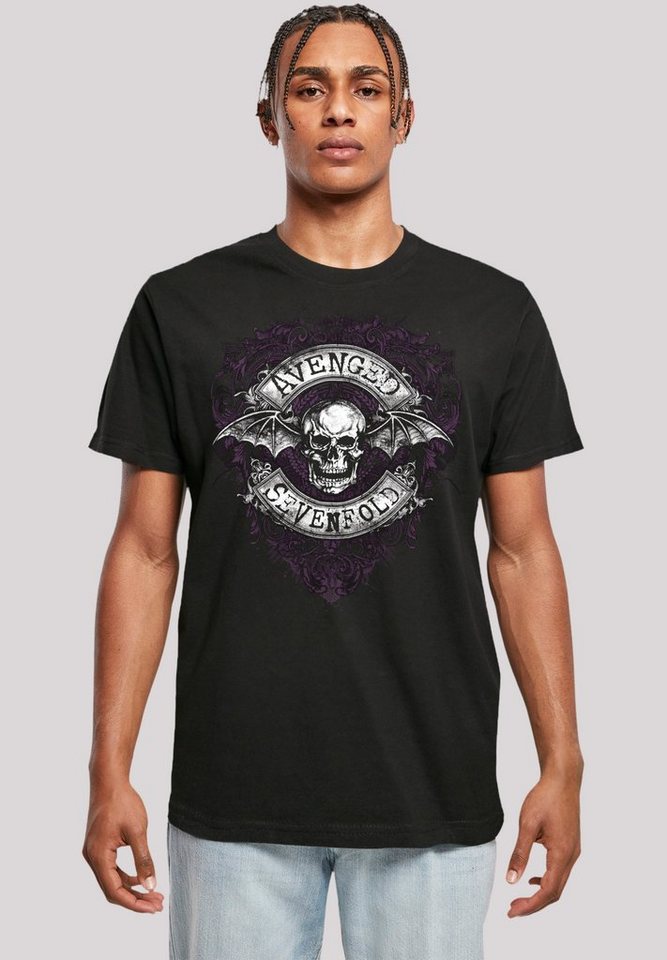 F4NT4STIC T-Shirt Avenged Sevenfold Rock Metal Band Bat Flourish Premium  Qualität, Band, Rock-Musik, Offiziell lizenziertes Avenged Sevenfold T-Shirt