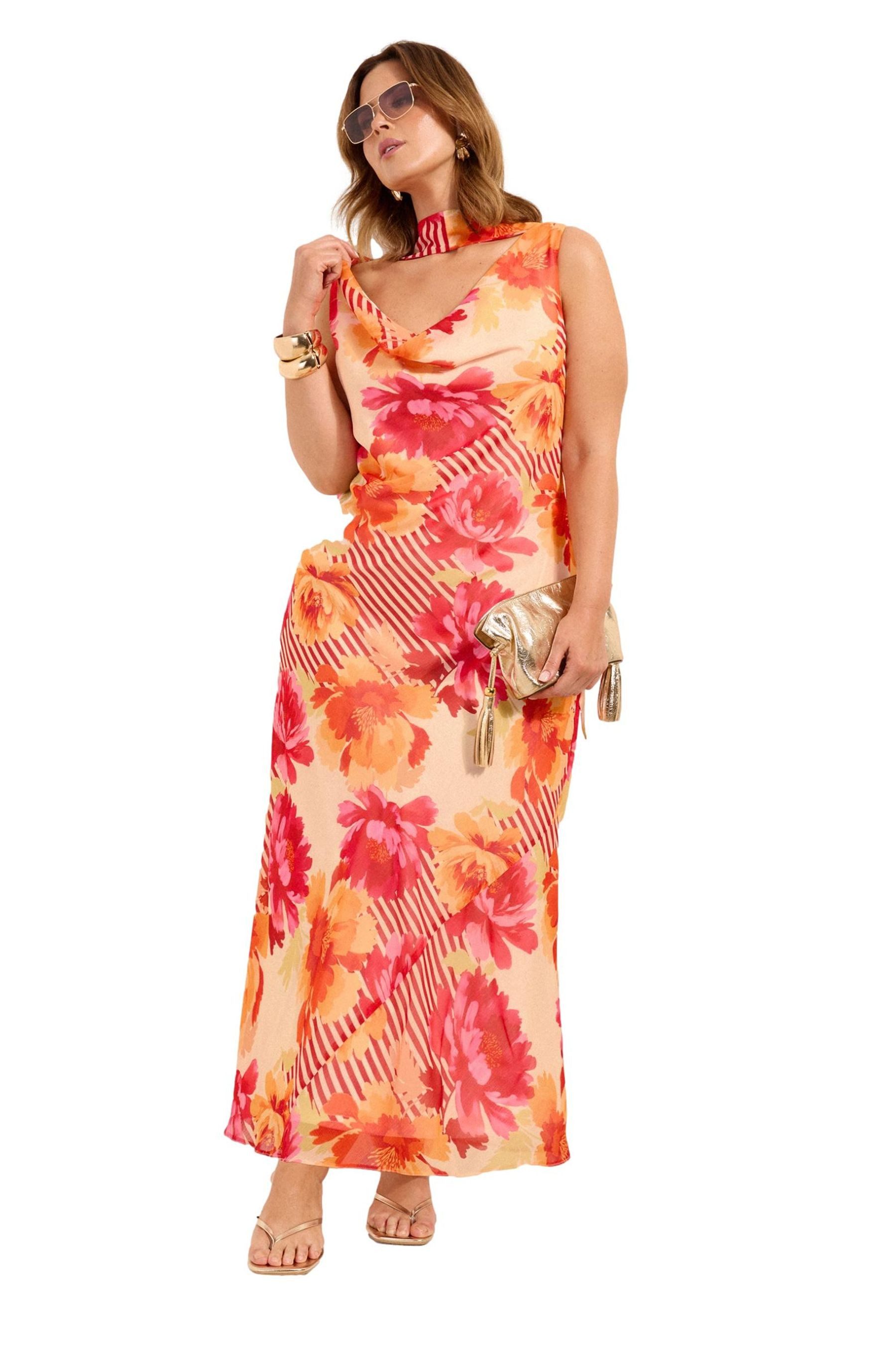 Friends Like These Maxikleid Friends Like These Maxikleid, Chiffon, Curve (1-tlg)