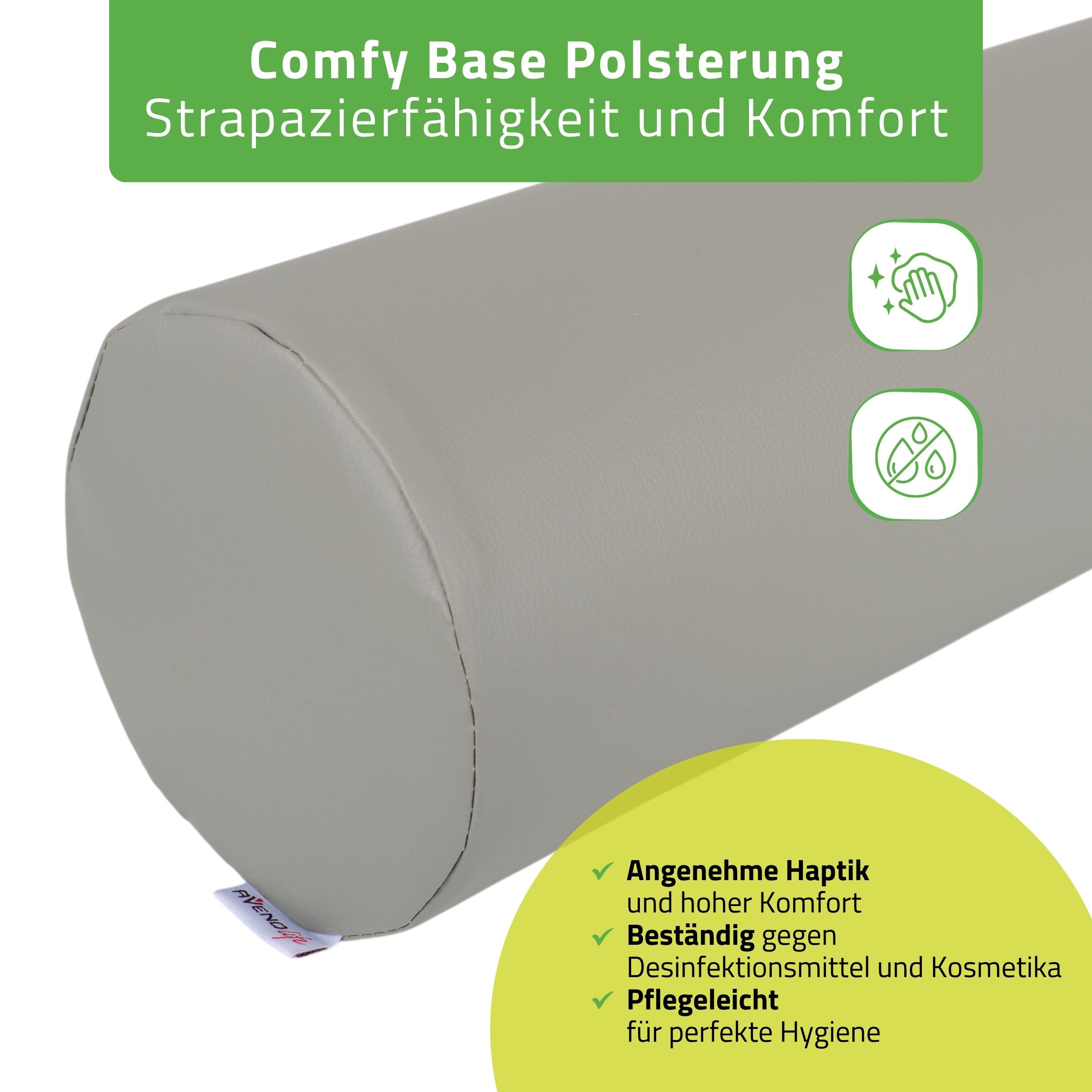Habys Massageliege Vollrolle Knierolle Lagerungsrolle für Behandlungsliege 15 x 60cm Yoga