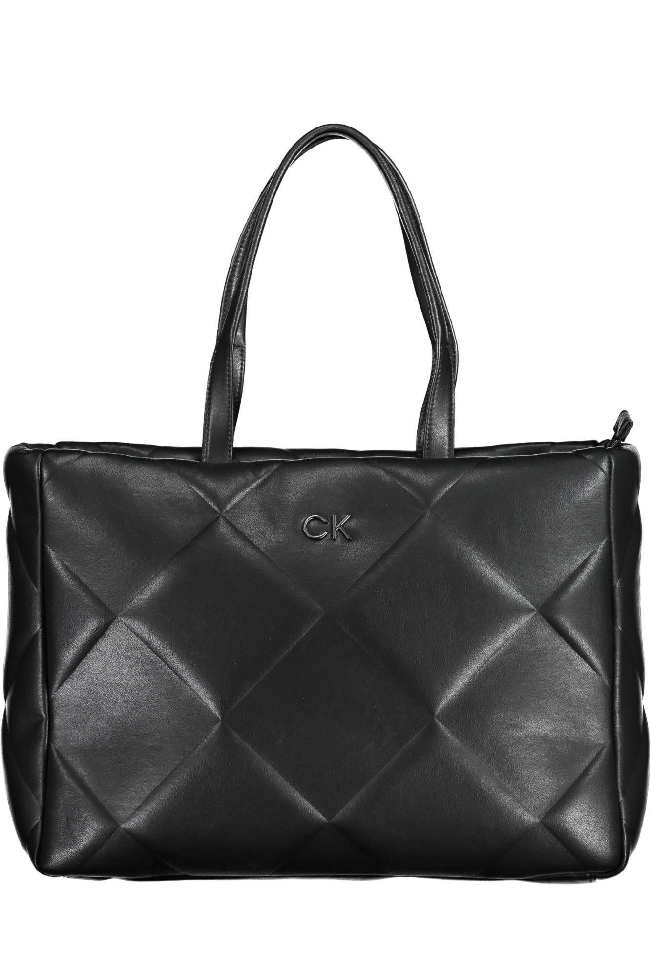 Calvin Klein Jeans Businesstasche, Nachhaltige Schwarze Schultertasche für Damen mit Reißverschluss