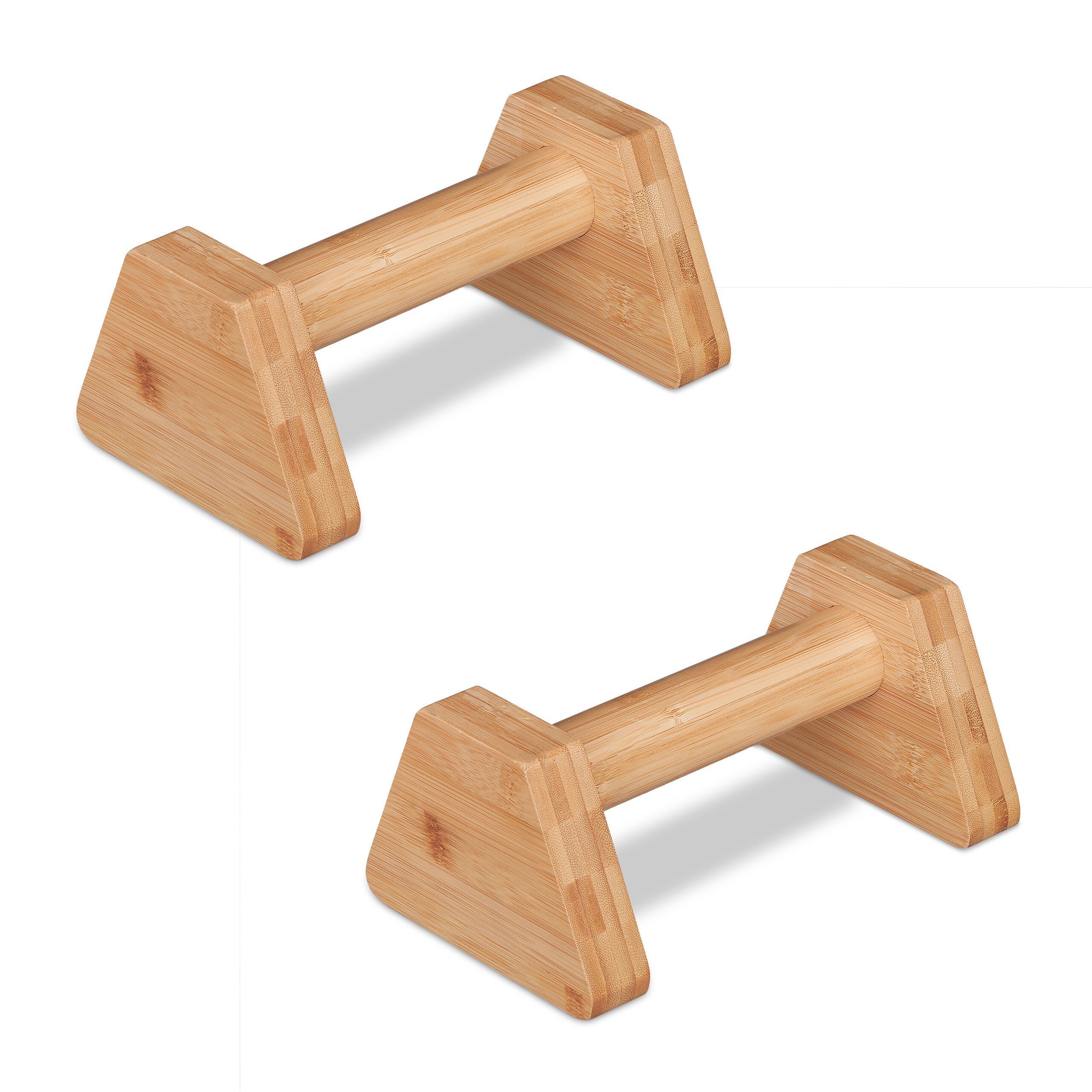 Liegestützgriffe Bambus Parallettes im 2er Set
