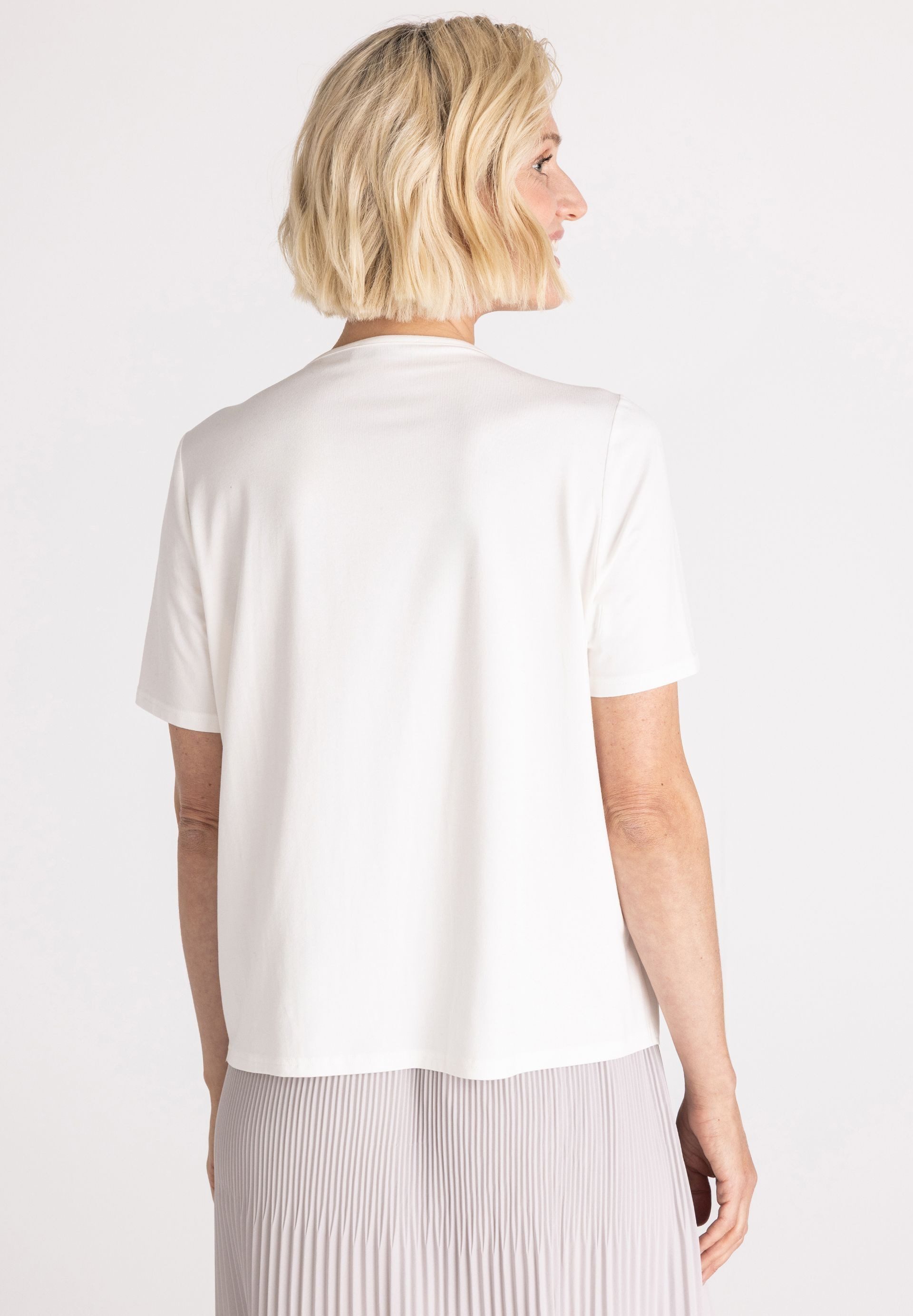 FRANK WALDER Blusenshirt mit Kellerfalten-Detail