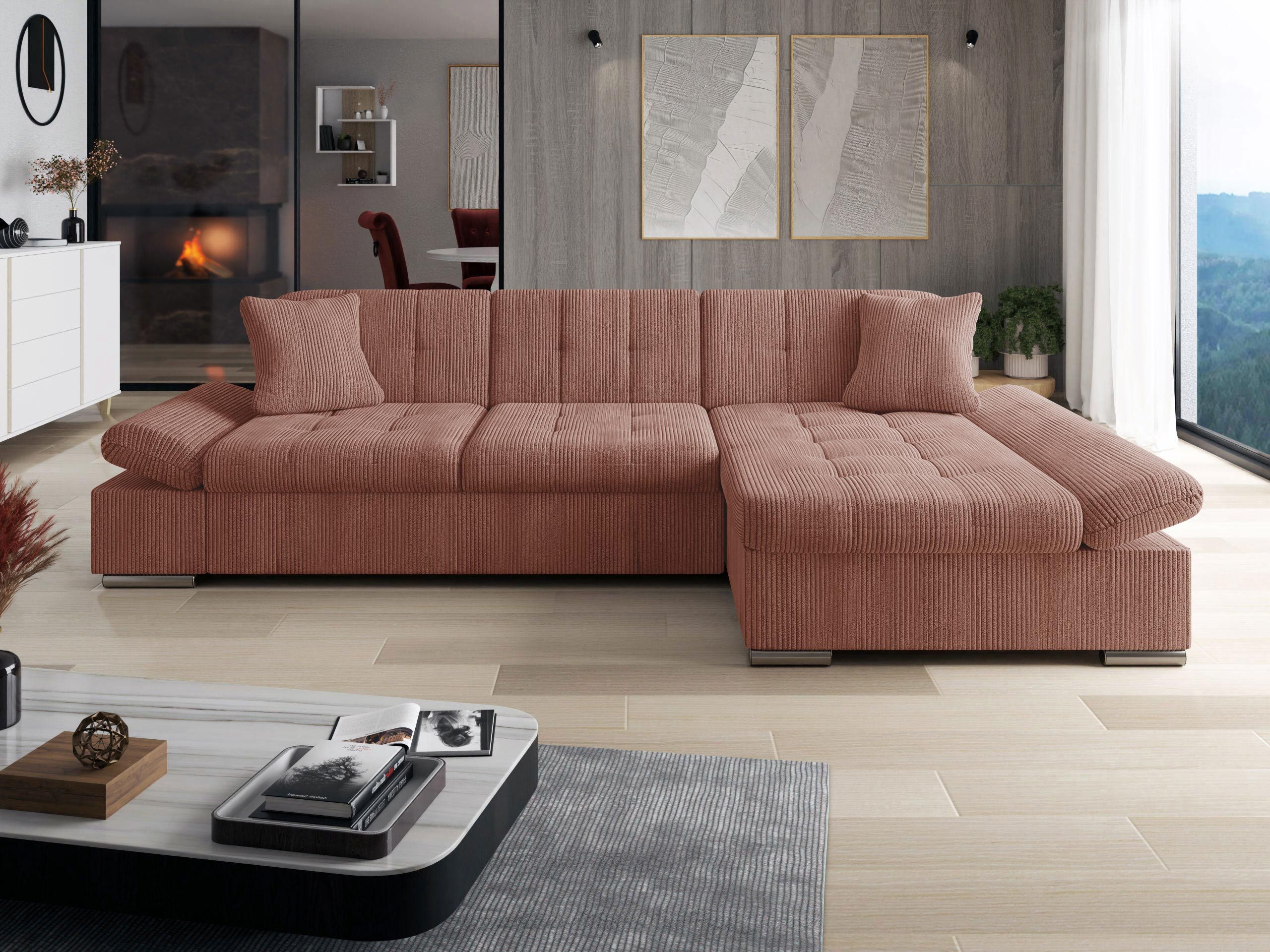 MIRJAN24 Ecksofa Malwi Cord, mit Schlaffunktion günstig online kaufen