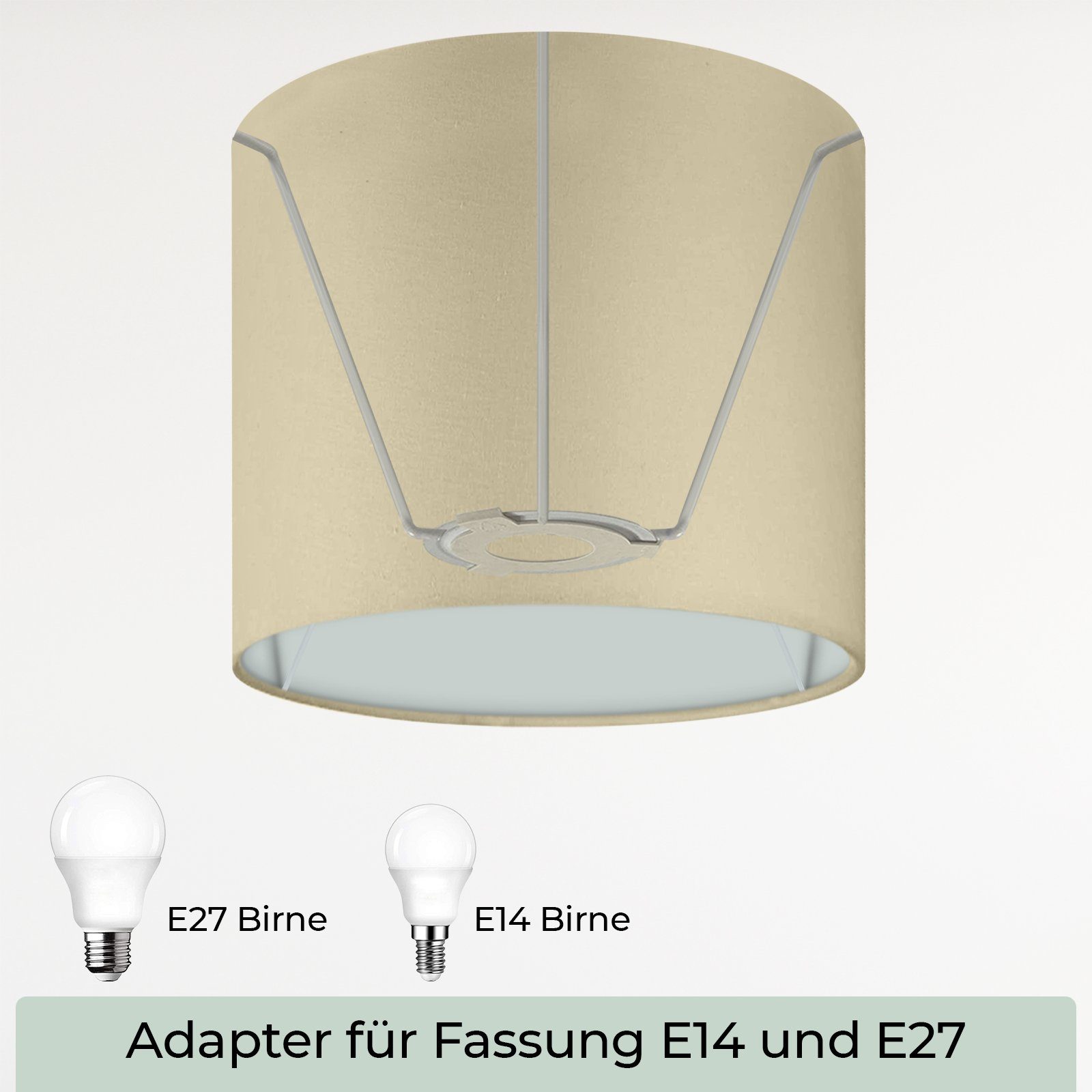 Beige und Wogati Wogati Lampenschirm Hänge- Lampenschirm Stehlampe Premium