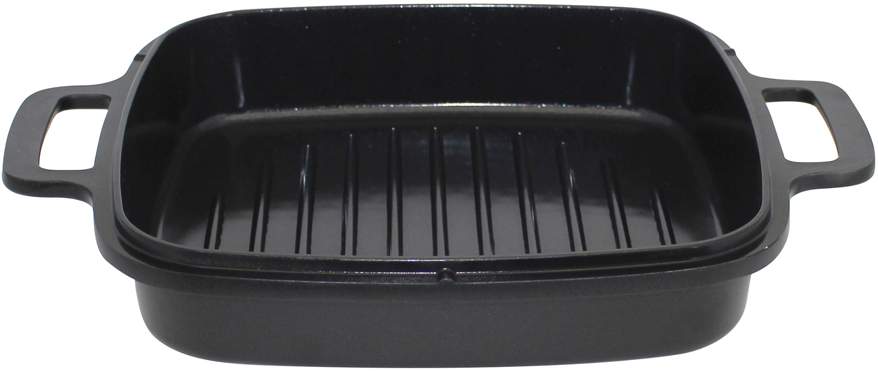 Elo Basic Bräter Multifunktionstopf-Set Cubus, Aluminiumguss (Set, 4-tlg), mit Dünsteinsatz und Grillrillen