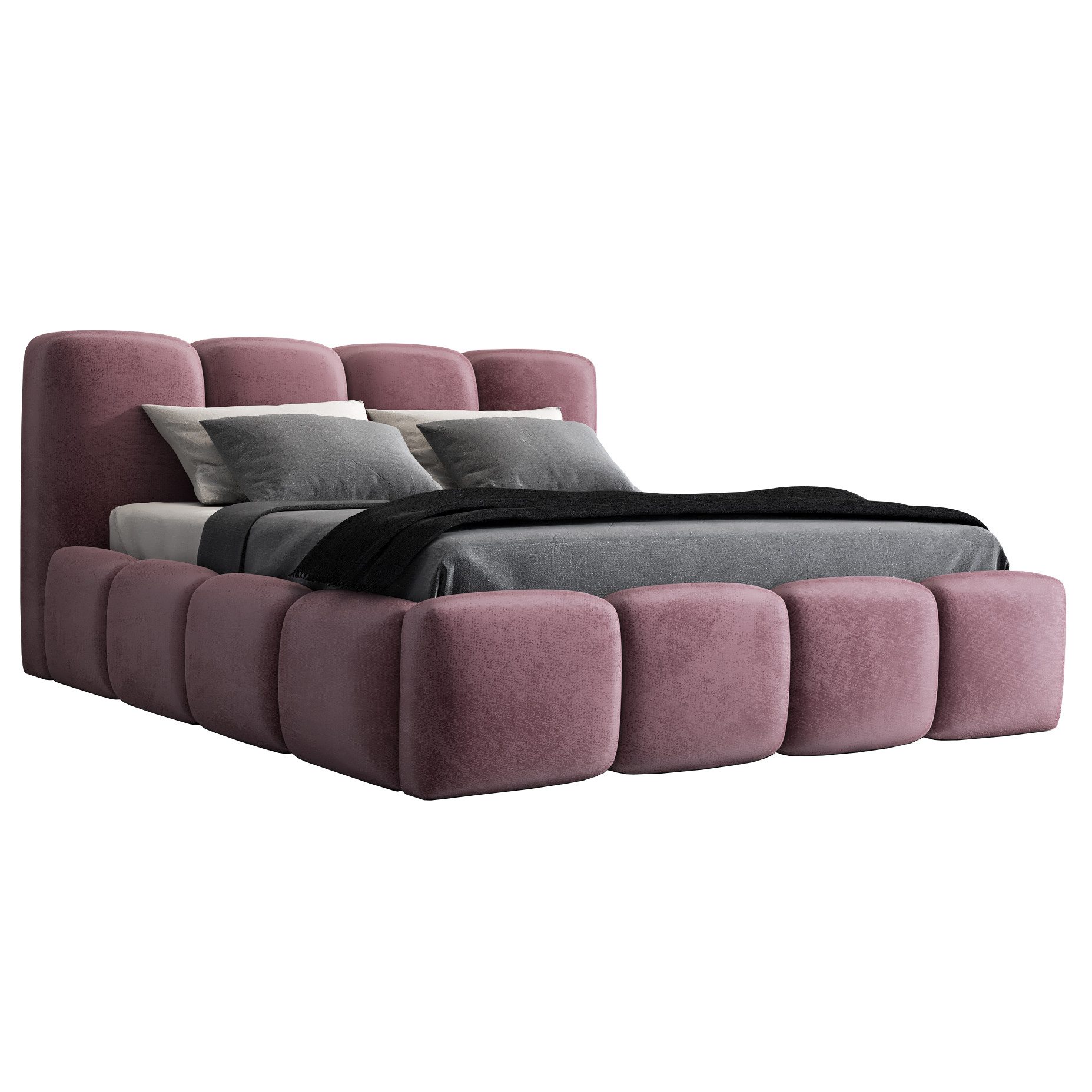 A&J MöbelLand GmbH Polsterbett DANA mit Matratze, Lattenrost und Bettkasten günstig online kaufen