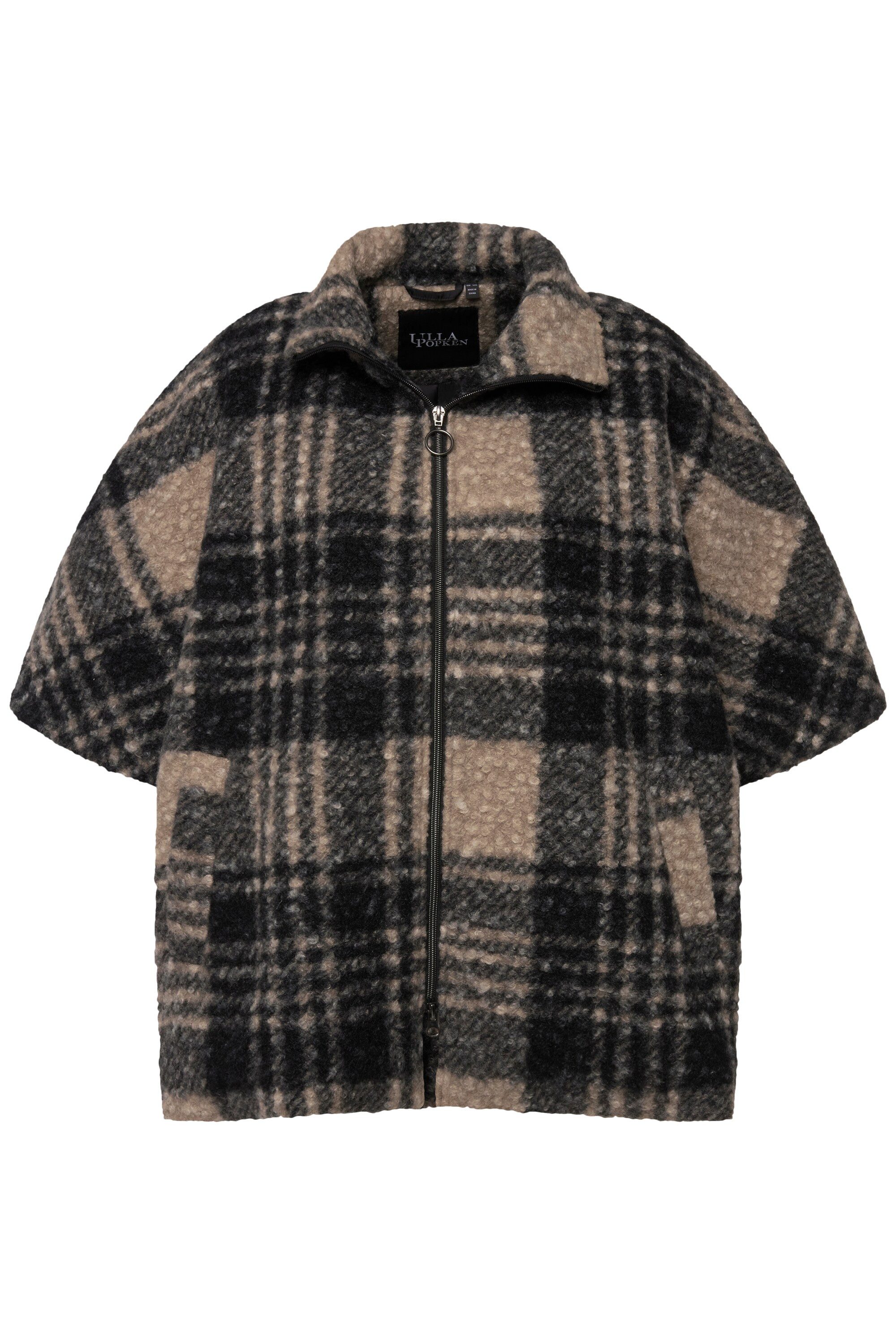 Ulla Popken Parka Cape Karomuster Curly günstig online kaufen