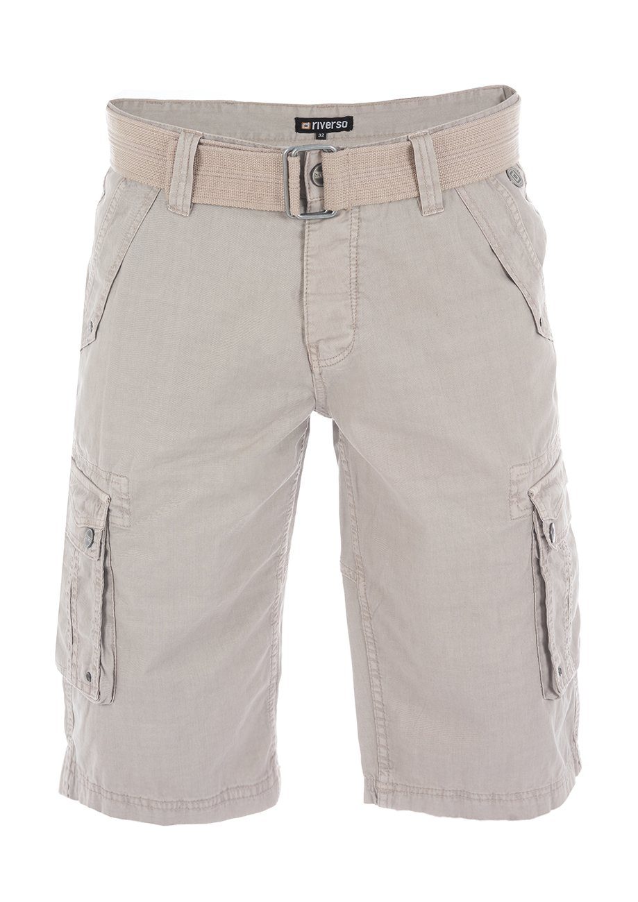 riverso Kurze Hosen Herren Cargo Shorts mit Gürtel Regular Fit RIVAnton günstig online kaufen
