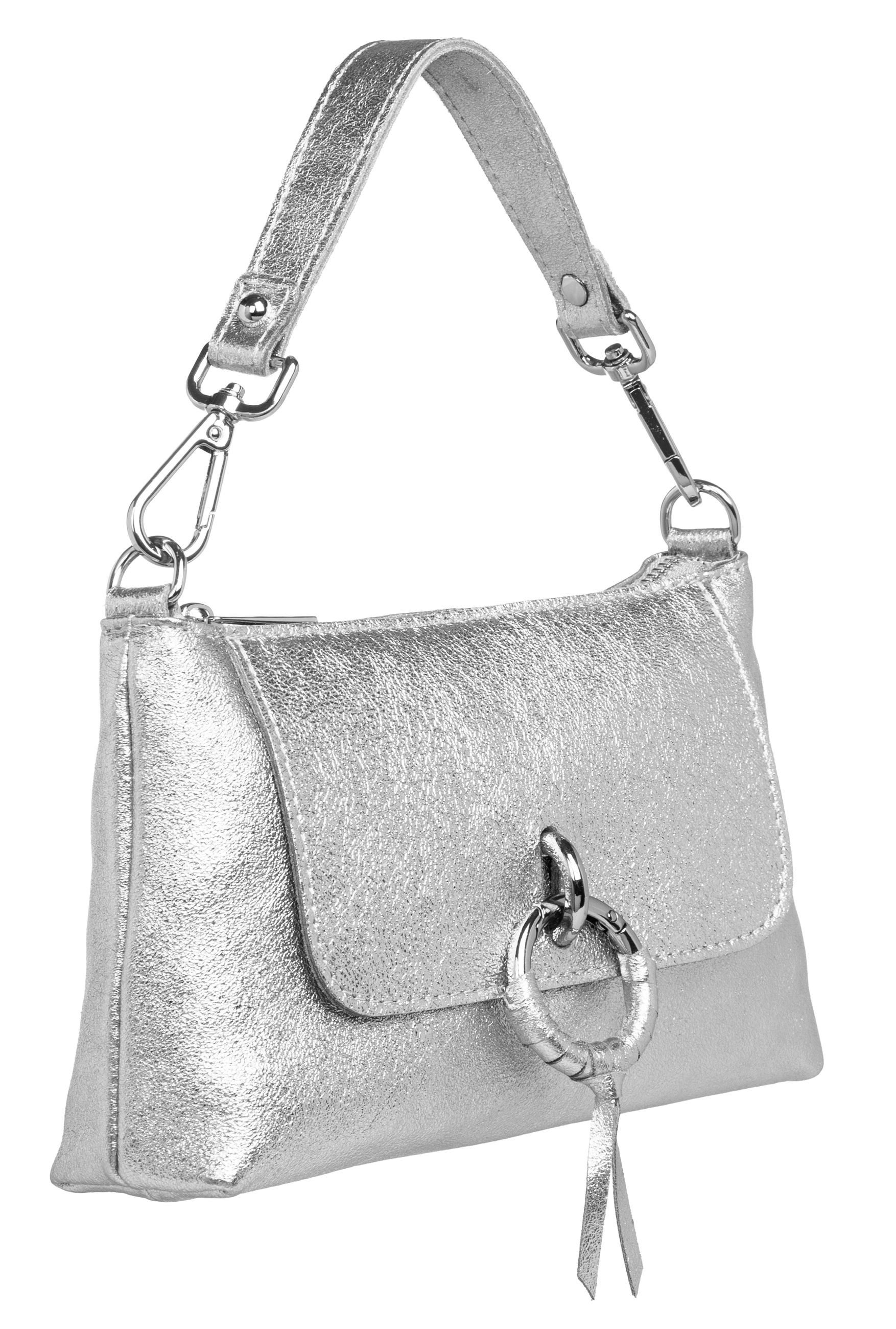 Caspar Umhängetasche Elegante Leder Umhängetasche Damen Clutch No.851, leicht, elegant & unempfindlich - 100% Echtleder - Handmade in Italy – Bild 3 von 5