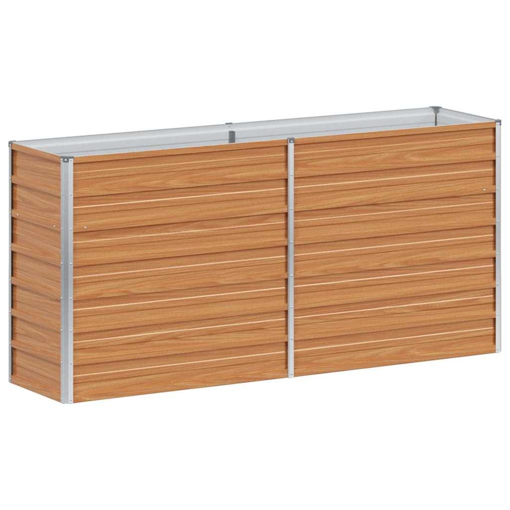 vidaXL Hochbeet Hochbeet Hellbraun 160 x 40 x 77 cm Verzinkter Stahl (1 St)