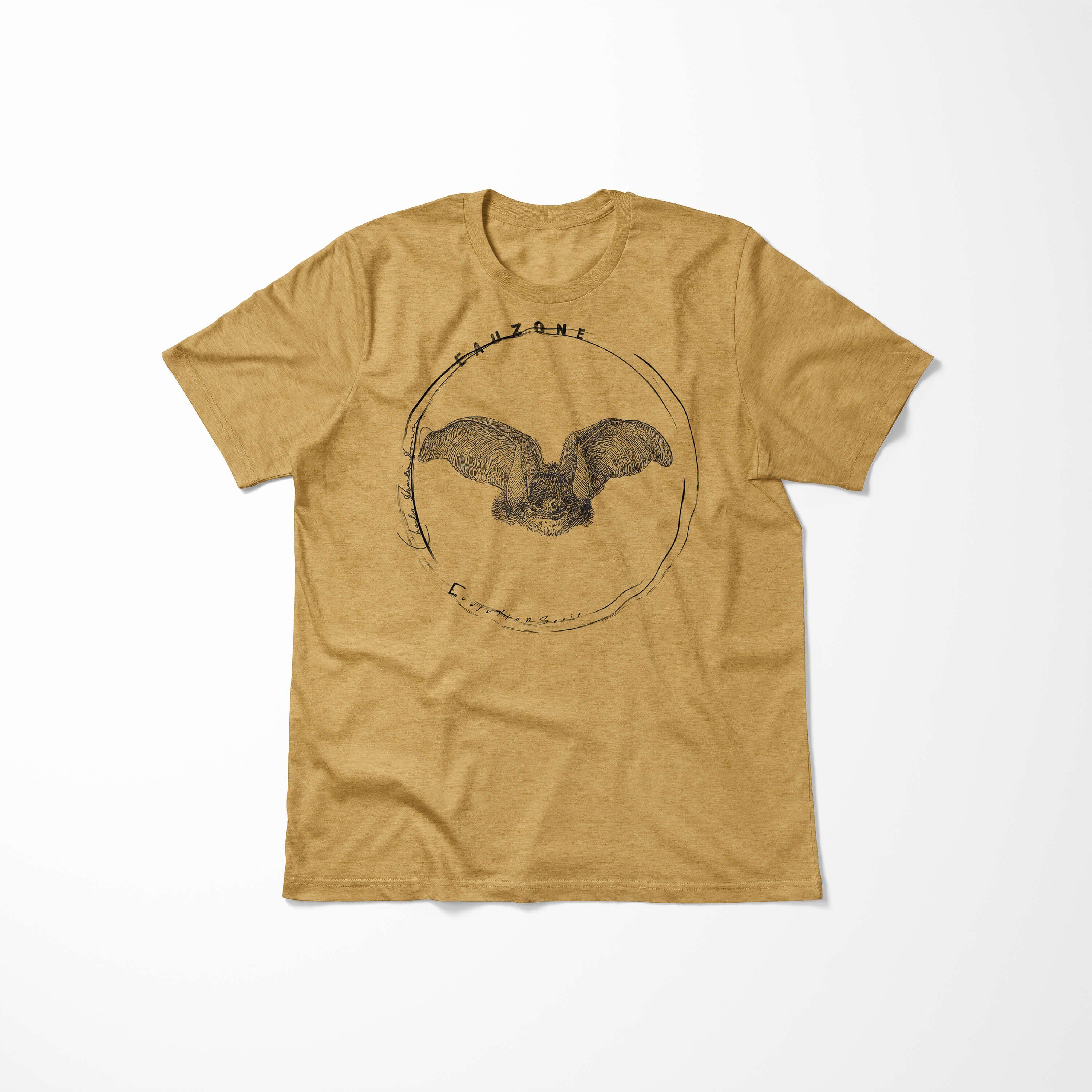 Sinus Herren Evolution T-Shirt Langohrfledermaus Antique Gold T-Shirt Art