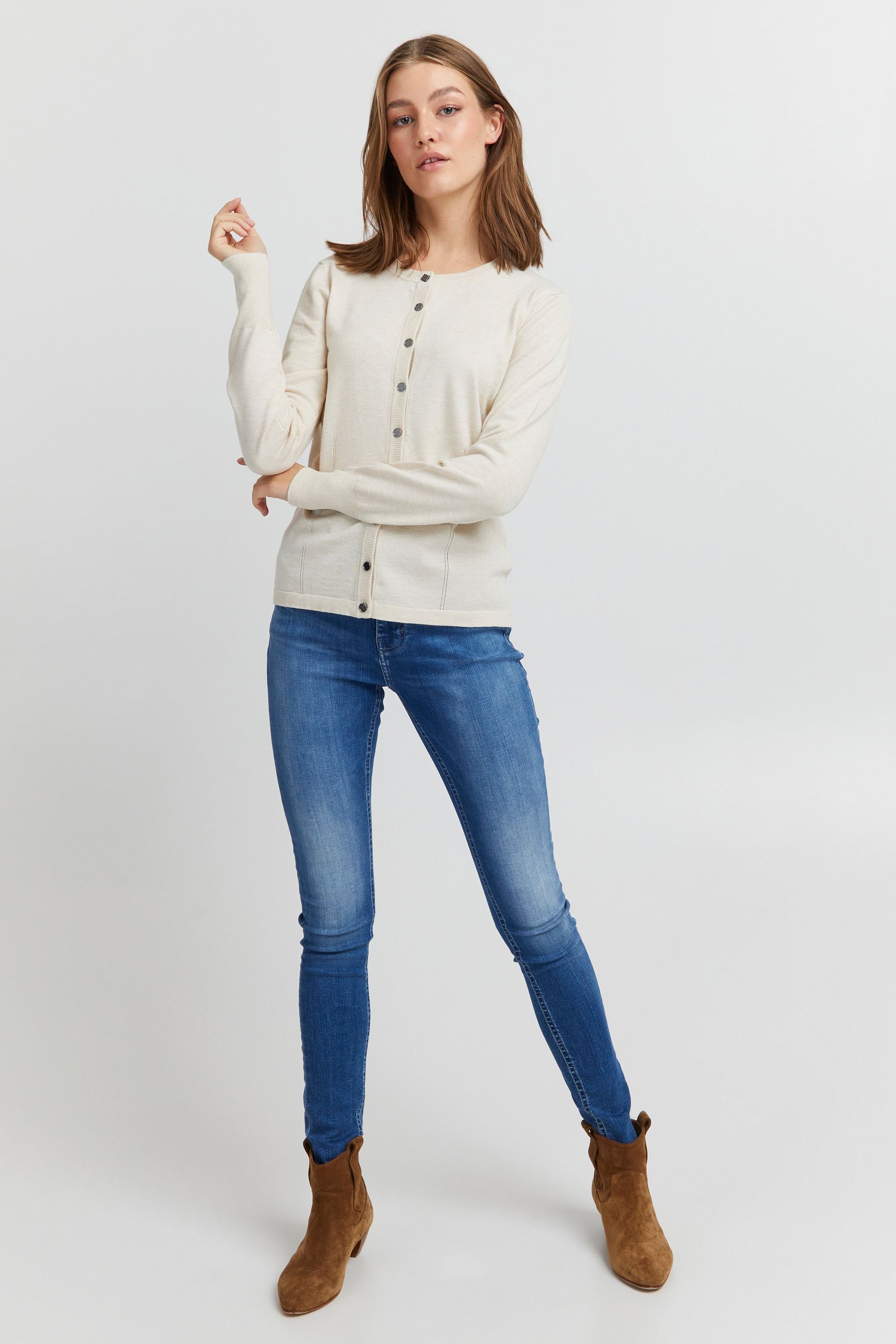 50203229 Turtledove Jeans - Strickjacke PZSARA Melange (1252021) Pulz