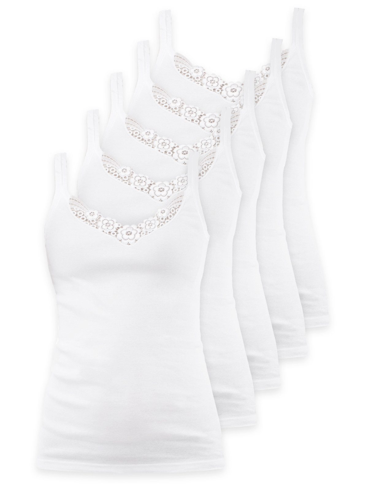 Schöller Achseltop 5er Pack Damen Trägerhemd Baumwolle (Packung, 5-St) - günstig online kaufen