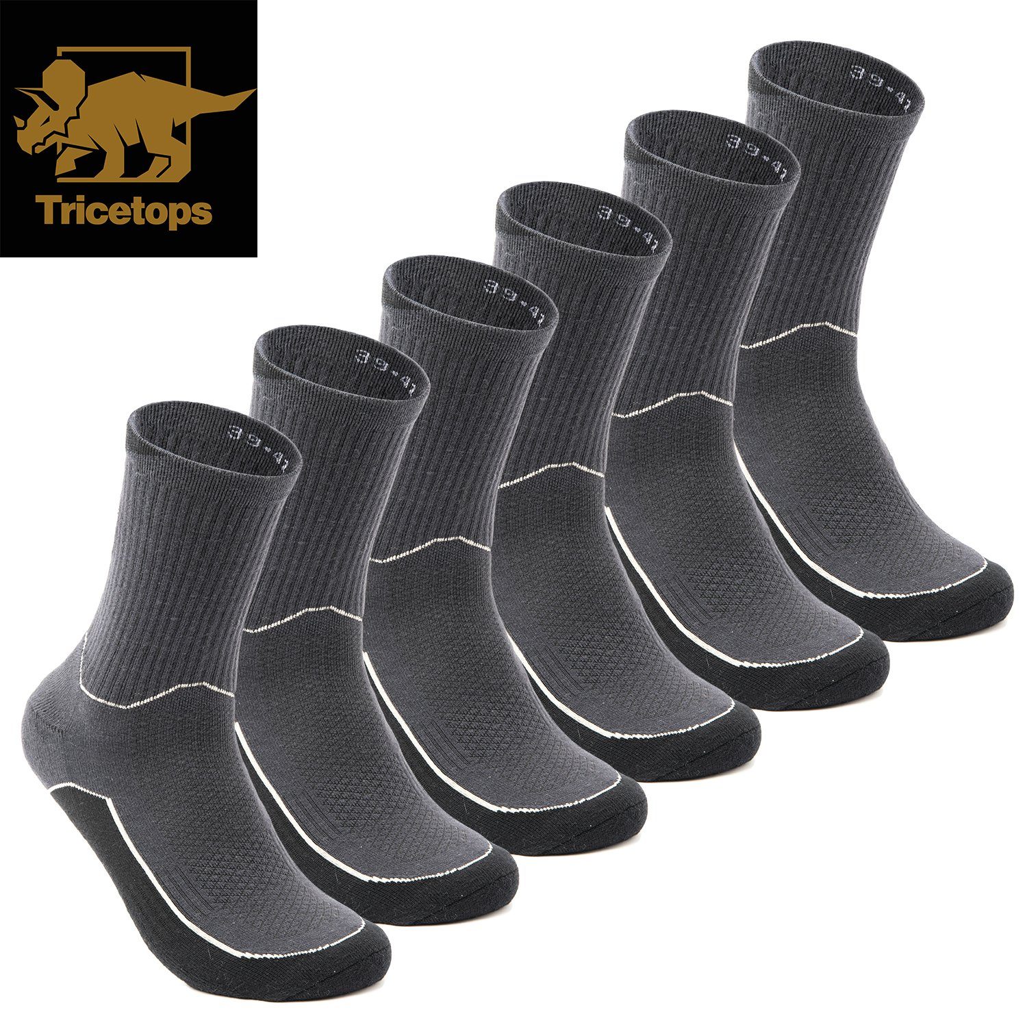 Tricetops Sportsocken TS02M Wandersocken Herren Arbeitssocken 3 / 6 Paar Sp günstig online kaufen