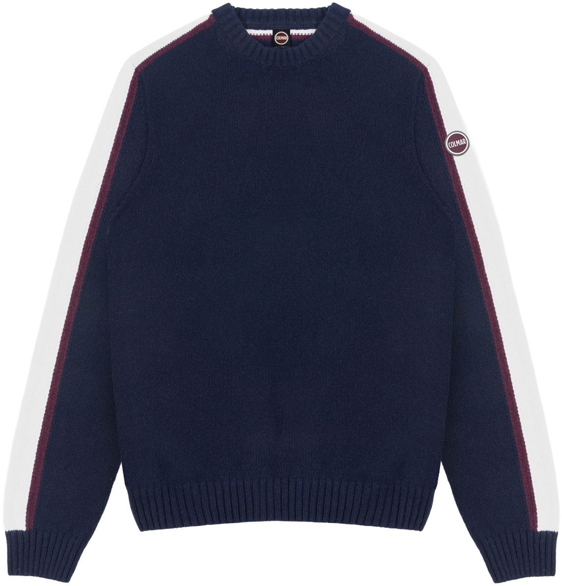 Colmar Strickpullover weiche Wollmischung, Regular Fit, Kontraststreifen