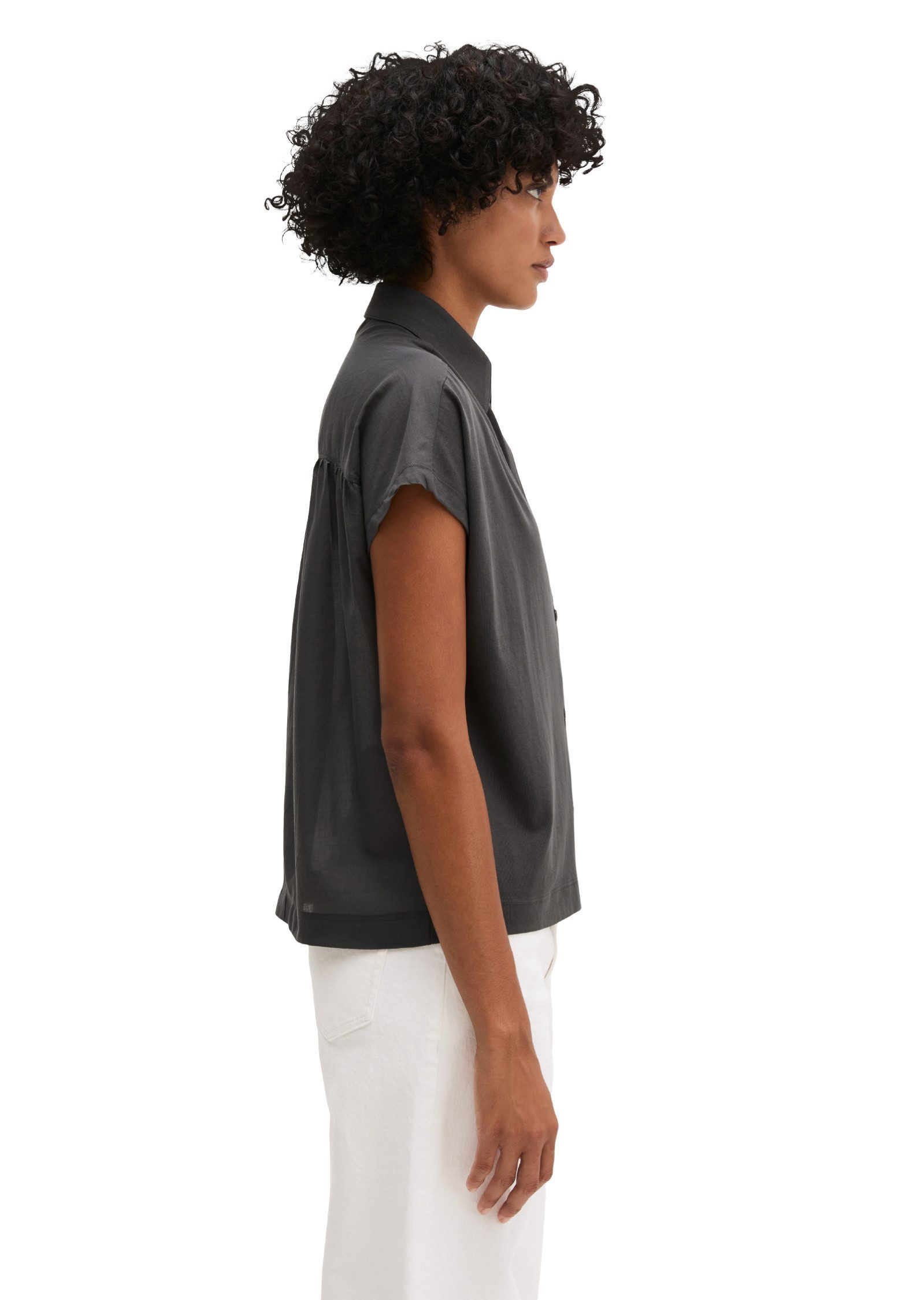 Marc O'Polo Kurzarmshirt aus Material-Mix