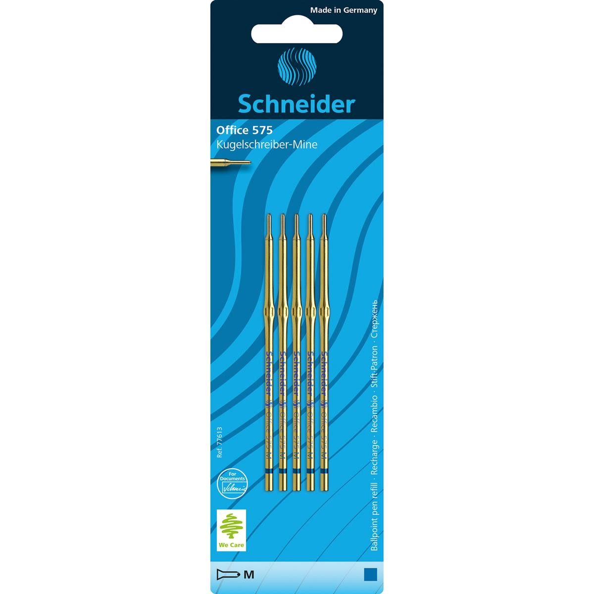 SCHNEIDER Kugelschreibermine Schneider Kugelschreibermine 575 M 77613 blau 5 St./Pack.