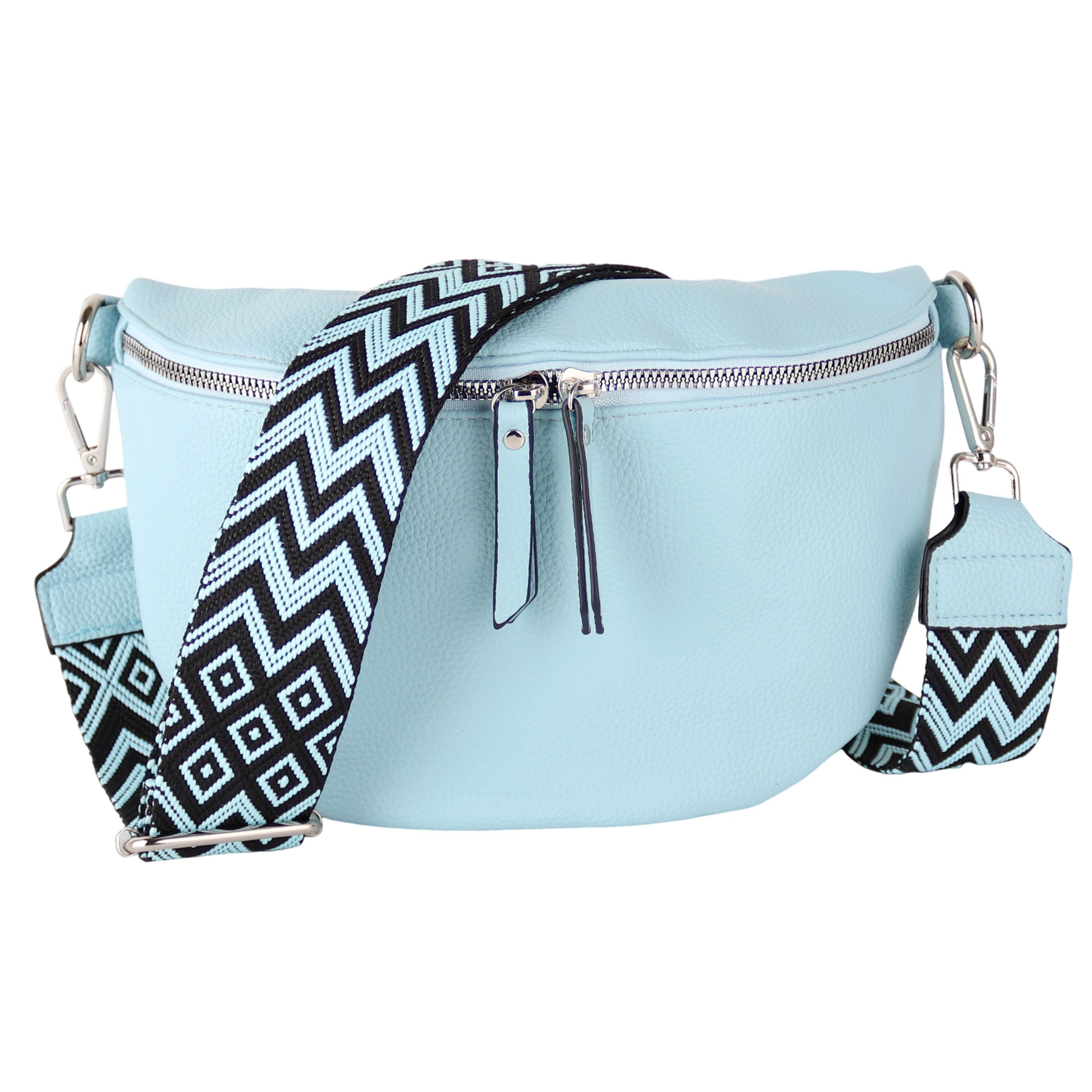 MIRROSI Bauchtasche Damen Taschen, Umhängetasche, Brusttasche, 26x18x9cm Veganes Leder (Schultertasche für jeden Anlass), Crossbody Bag, Bohemian gemusterten& verstellbaren Schulterriemen