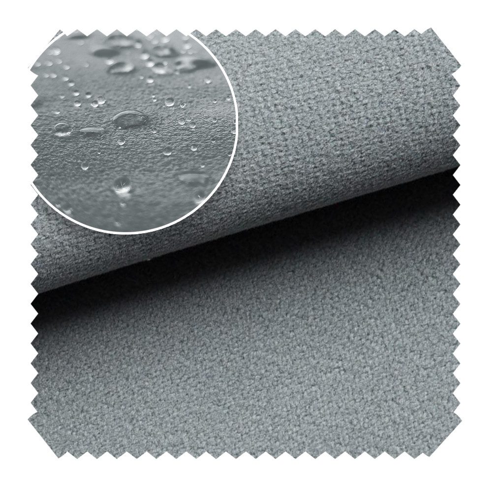 novely® Stoff TRITON - Wasserabweisender Microfaser Velours-Möbelstoff Wildleder-Opt, Wasserfest, Schmutzabweisend, Meterware, 1lfm