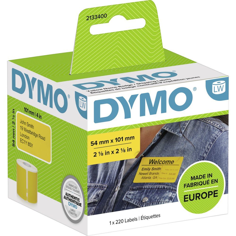DYMO Etiketten DYMO 101 x 54 mm Gelb 220 St. 2133400 Versand-Etiketten, Namensschi