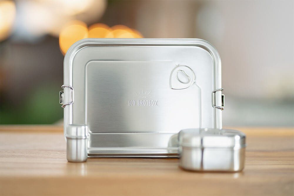 Lunchbox Portugal, designt mit produziert in viel ECO Marmita+, Edelstahl, auslaufsicher, (4-tlg), & Zubehör Brotbox