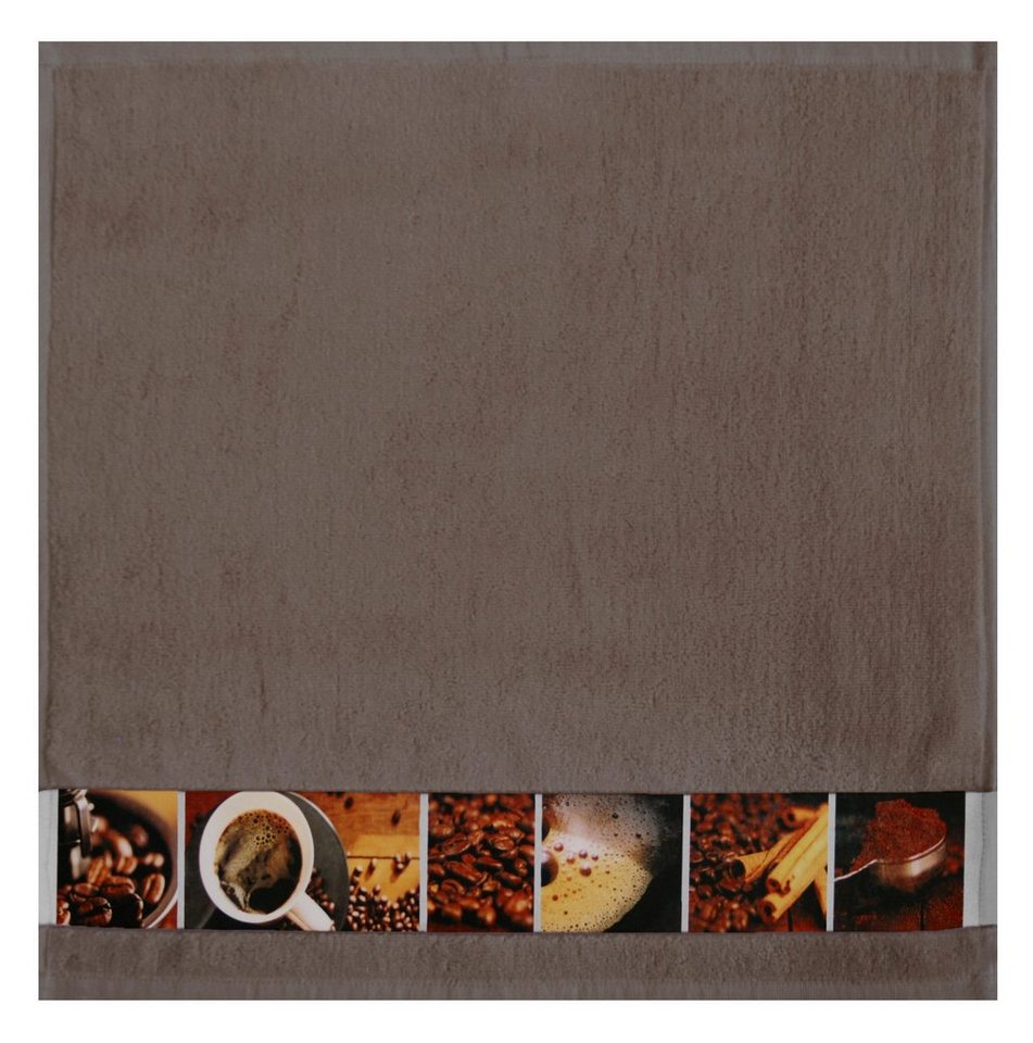 framsohn frottier Geschirrtuch Frottier 'Kaffee' 50 x 50 cm Taupe - Braun
