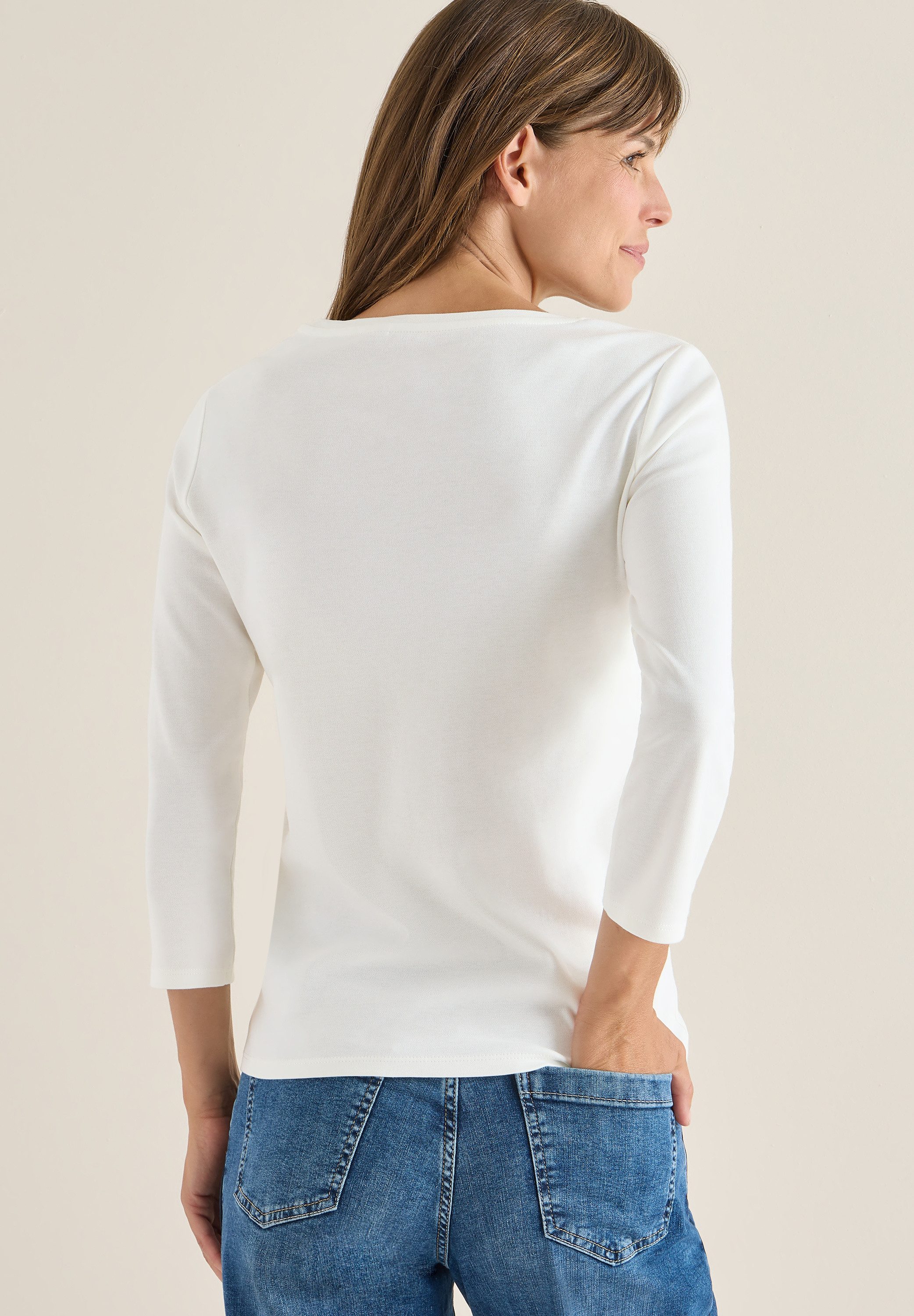 CECIL 3/4-Arm-Shirt mit U-Boot-Ausschnitt