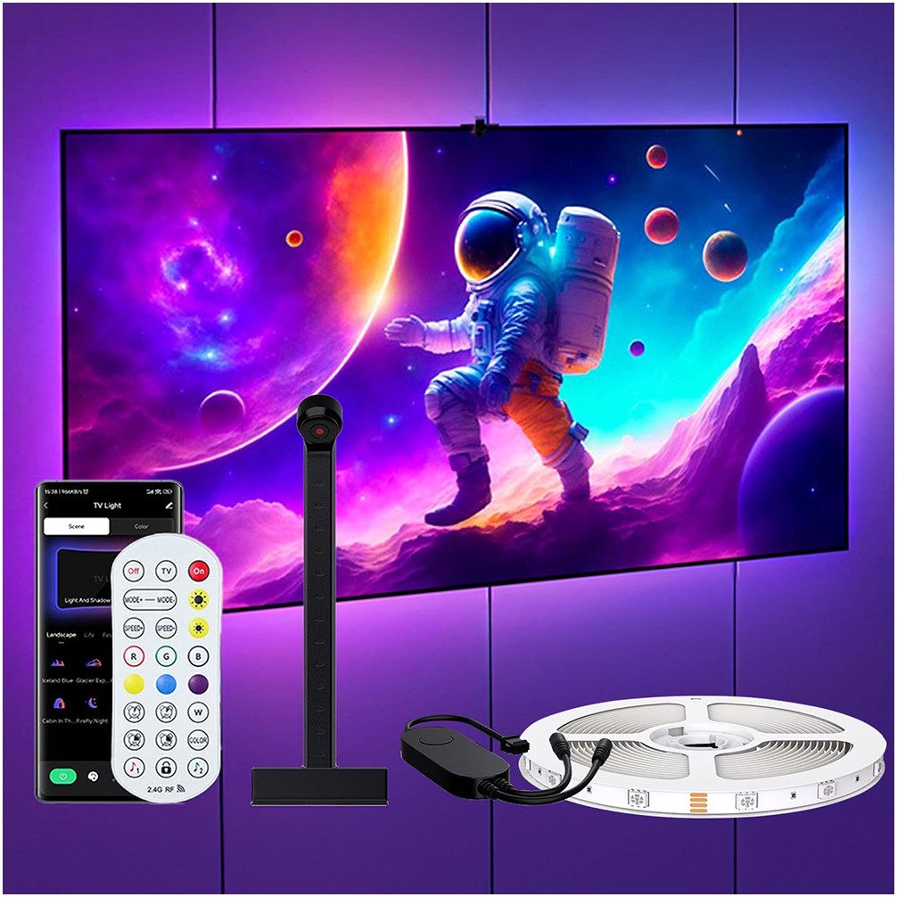 Jibenhome LED Stripe RGB TV Hintergrundbeleuchtung günstig online kaufen