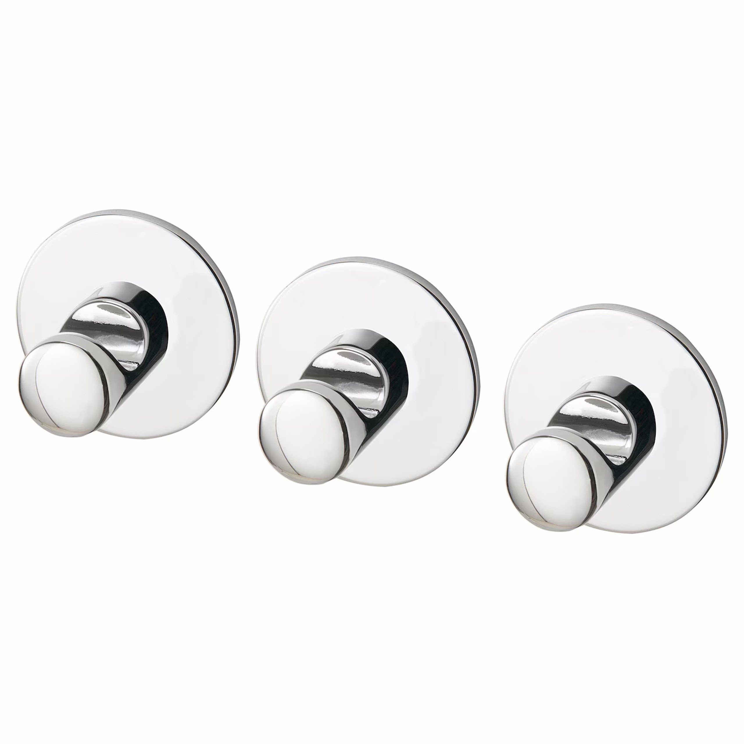 IKEA Wandhaken SKOGHALL Chrom selbstklebende Haken, Badezimmerhaken 3 Stück IKEA
