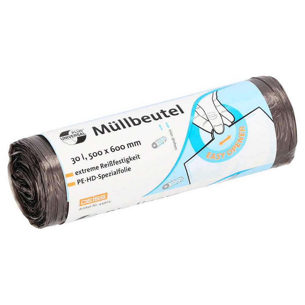 Deiss Мусорные урны 1 Rolle mit 50 Мусорные урны 5my grau/transparent 30L