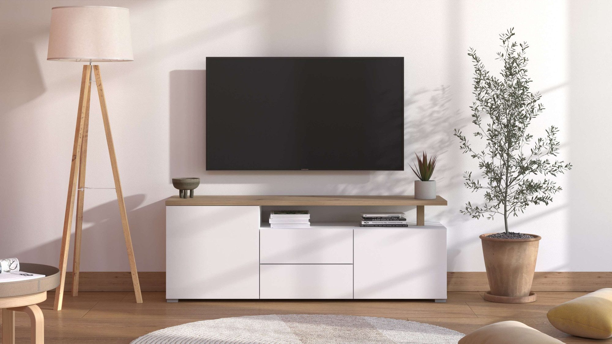 Home affaire TV-Board Aterno TV-Bank, TV-Schrank, Breite 102,5 cm, mit Push-to-Open Funktion
