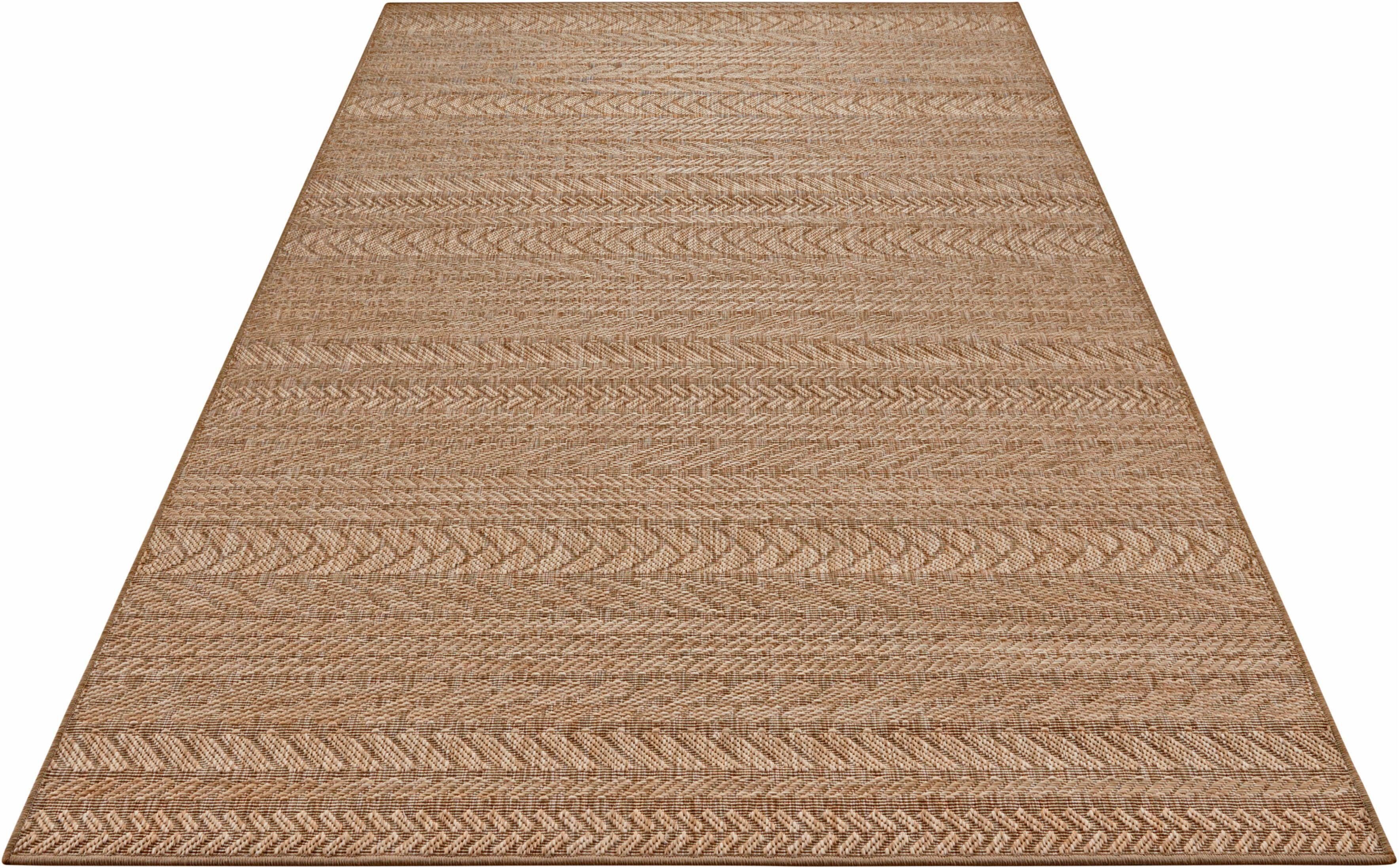 Teppich Granado, NORTHRUGS, rechteckig, Höhe: 6 mm, Sisal Optik, Robust, Pflegeleicht, Flachgewebe beige/braun