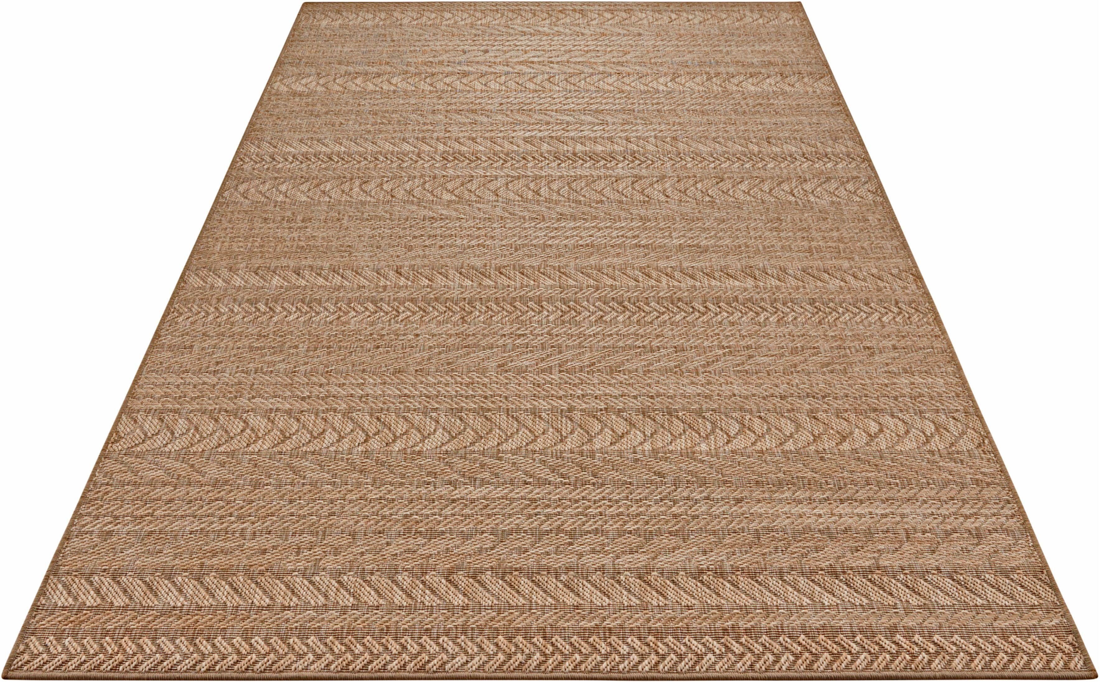 NORTHRUGS, Robust, Teppich Sisal 6 rechteckig, beige/braun Optik, Flachgewebe mm, Granado, Pflegeleicht, Höhe: