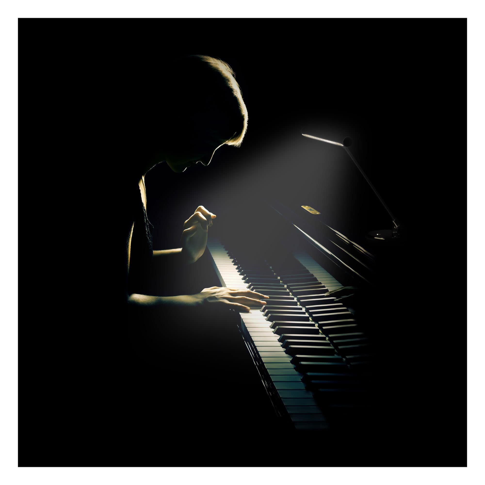 Showlite Digitalpiano PL-1-KW LED Klavierleuchte, Klavierlampe mit 15 LEDs - kaltweißes Licht in 2 Stufen