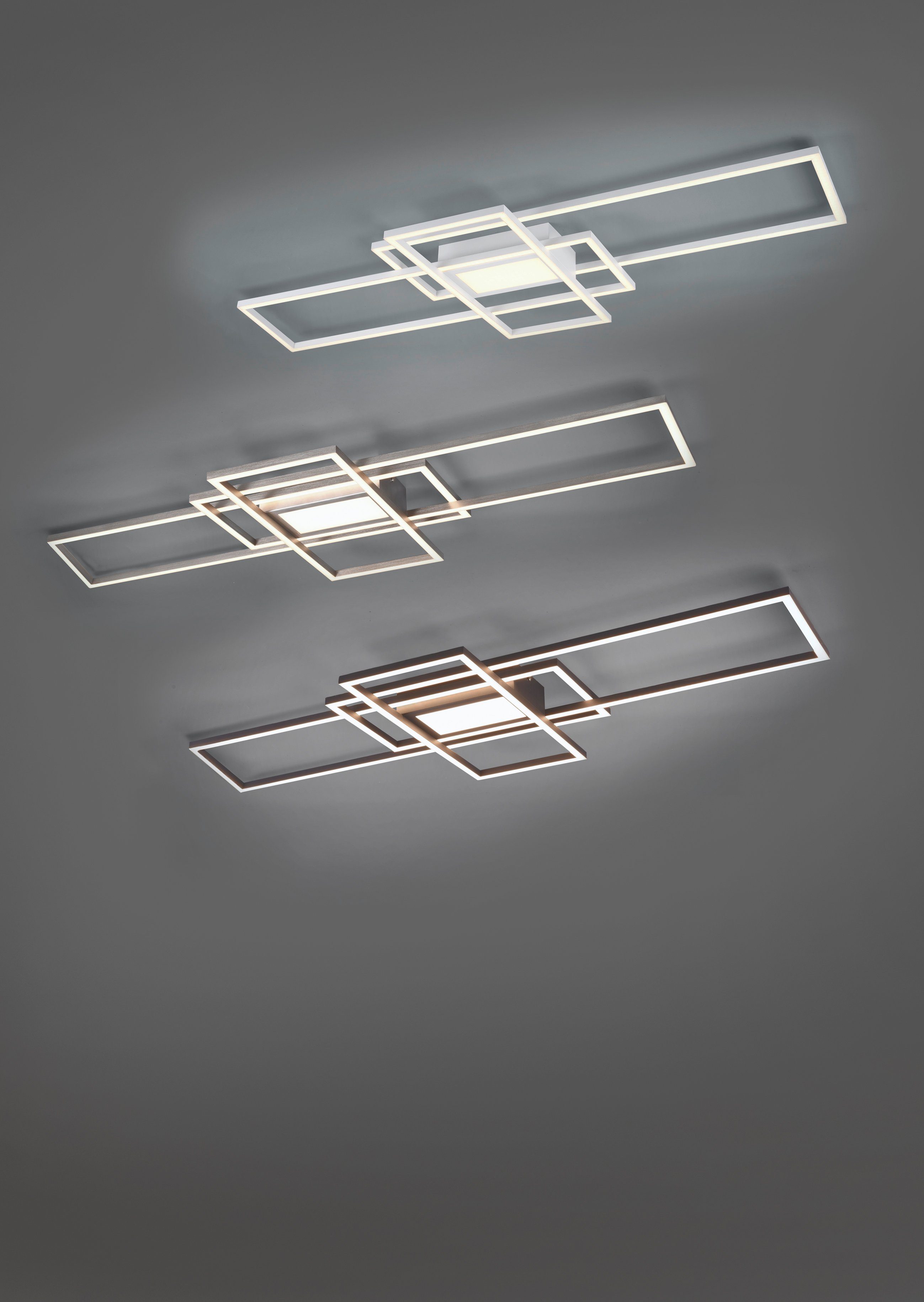 TRIO Leuchten LED Deckenleuchte LED inkl. Deckenlampe Fernbedienung, integriert, fest - dimmbar, 3000 weiß 6500K Farbwechsler, MILA