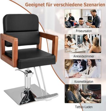 KOMFOTTEU Stuhl Friseurstuhl, höhenverstellbar & 360° drehbar, bis 150 kg