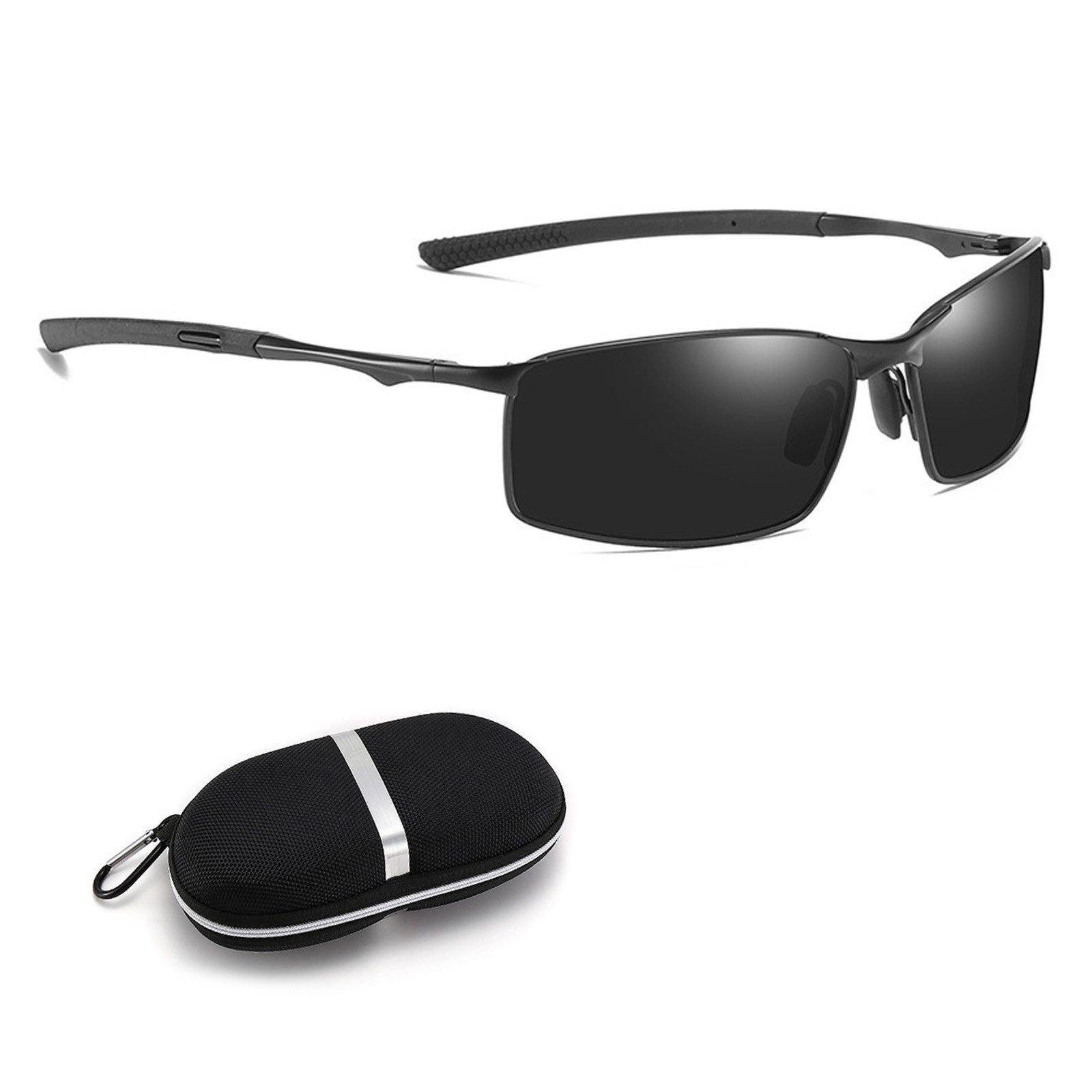 REDOM Sonnenbrille Herren Damen Polarisierte UV Schutzbrille Fahrerbrille (gegen Blendung, elegantes ovales Rahmendesign, 1-St., Unisex, Flexibel, Leicht) zum Autofahren Angeln Wandern Urlaub Sport Reisen Outdoor oder Alltag