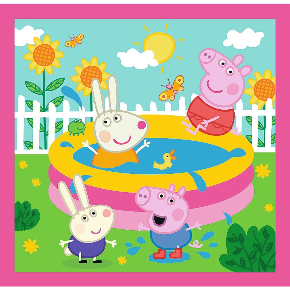 Trefl Puzzle 3-in-1-Puzzle - Peppa und Freunde - Peppa Pig 34873, Puzzleteile