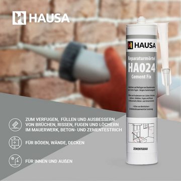 Hausa Reparaturmasse, Reparaturmörtel Cement Fix, (Reparaturmasse mit der Struktur, 310-tlg., HA024), Fugenmörtel Repair Rißacryl