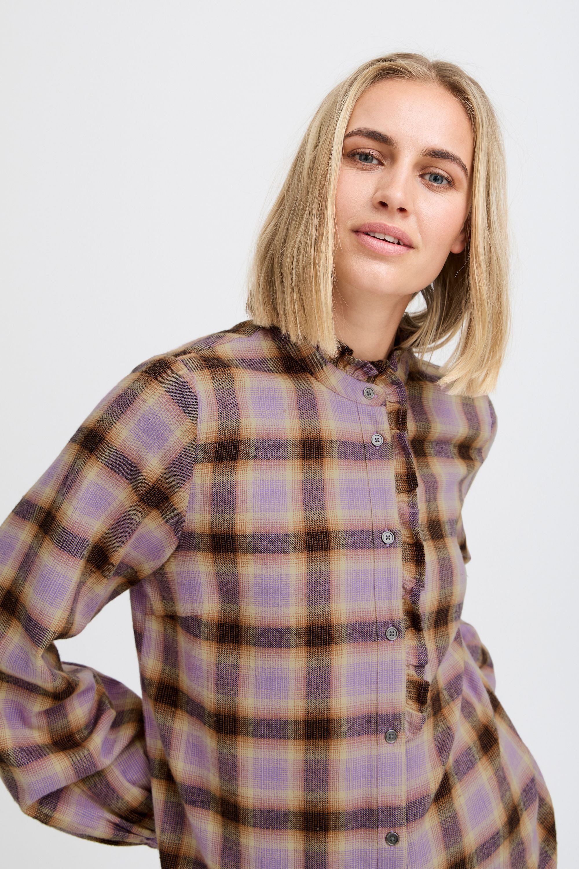 Pulz Jeans Langarmhemd PZKATELYN Frill Shirt