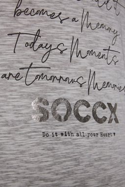 SOCCX Rundhalsshirt mit längerer Rückenpartie