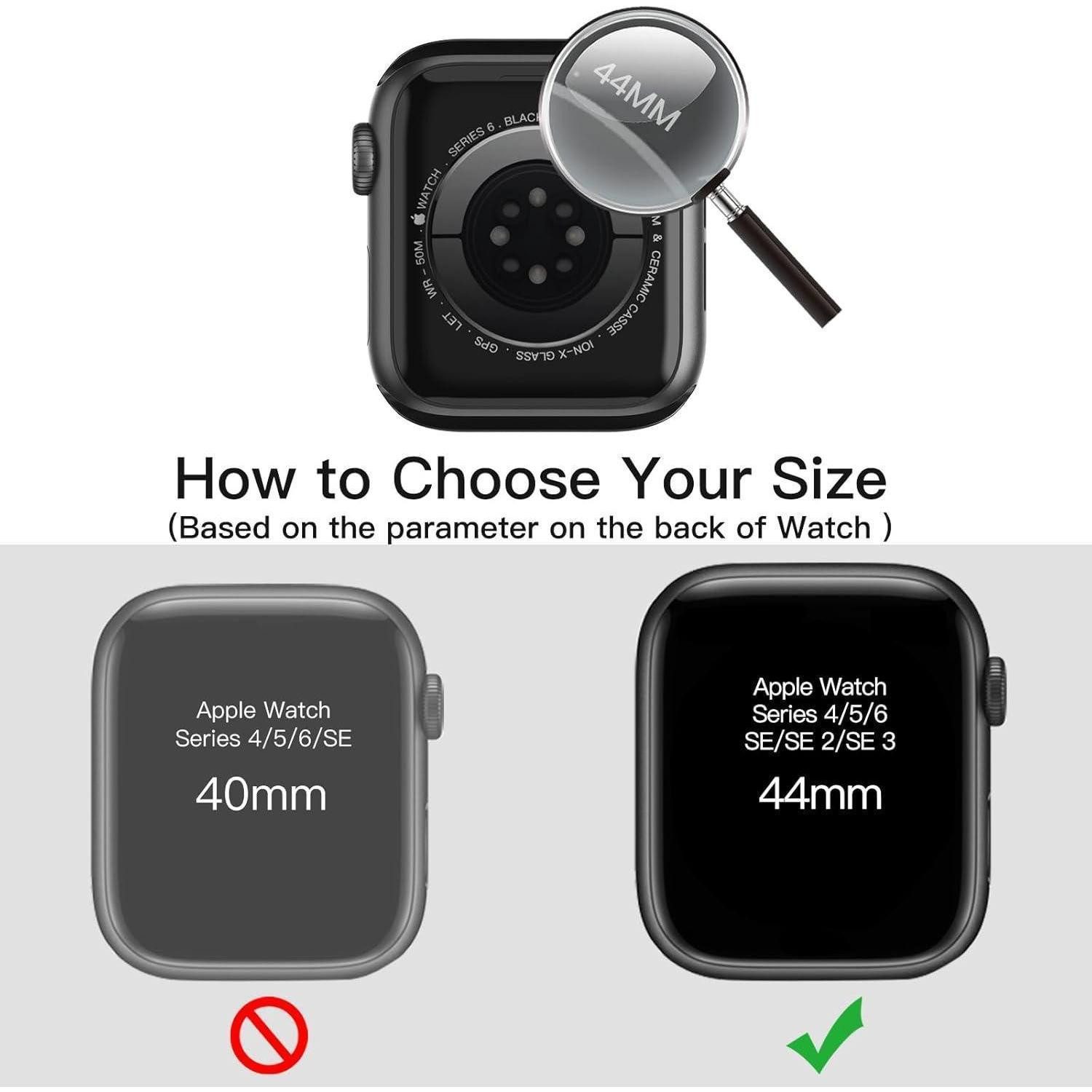 LuxusKollektion Smartwatch-Hülle Hülle Displayschutz Apple Watch SE Series 6 5 4 44 mm 2 Stück