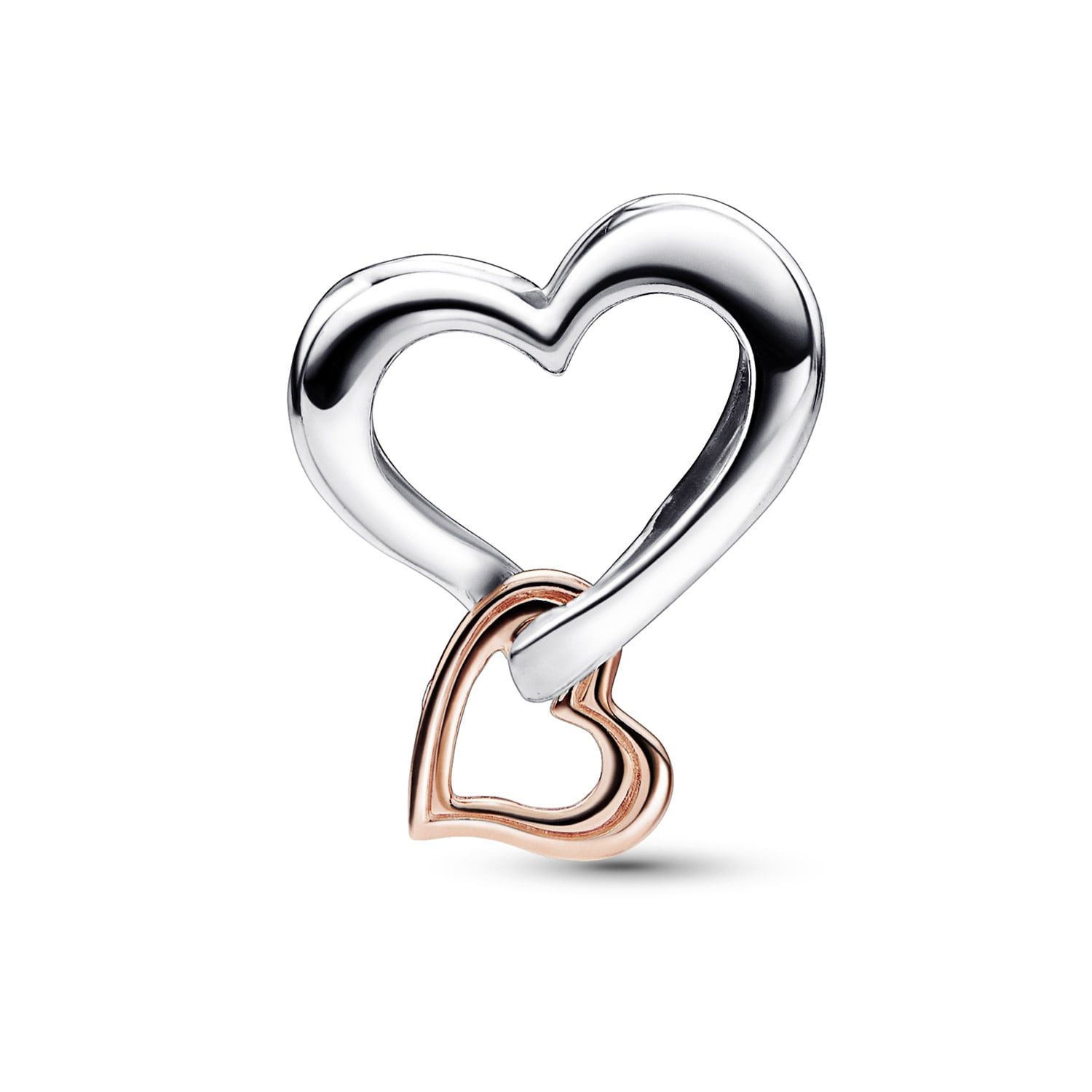 Pandora Charm-Armband DamenStarter-Set Silber Zweifarbiges Unendlichkeitsherz