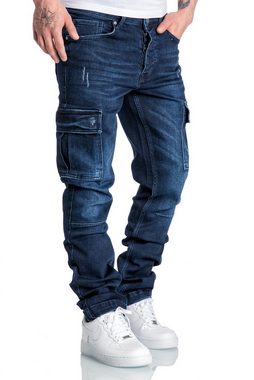 Amaci&Sons Straight-Jeans MIAMI Regular Slim Cargo Jeans