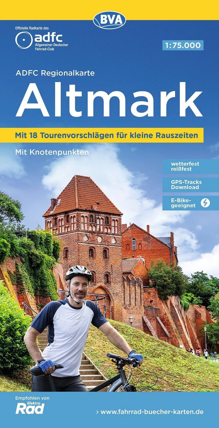 BVA ADFC Regionalkarte Altmark, mit Knotenpunkten 1:75.000 / diverse