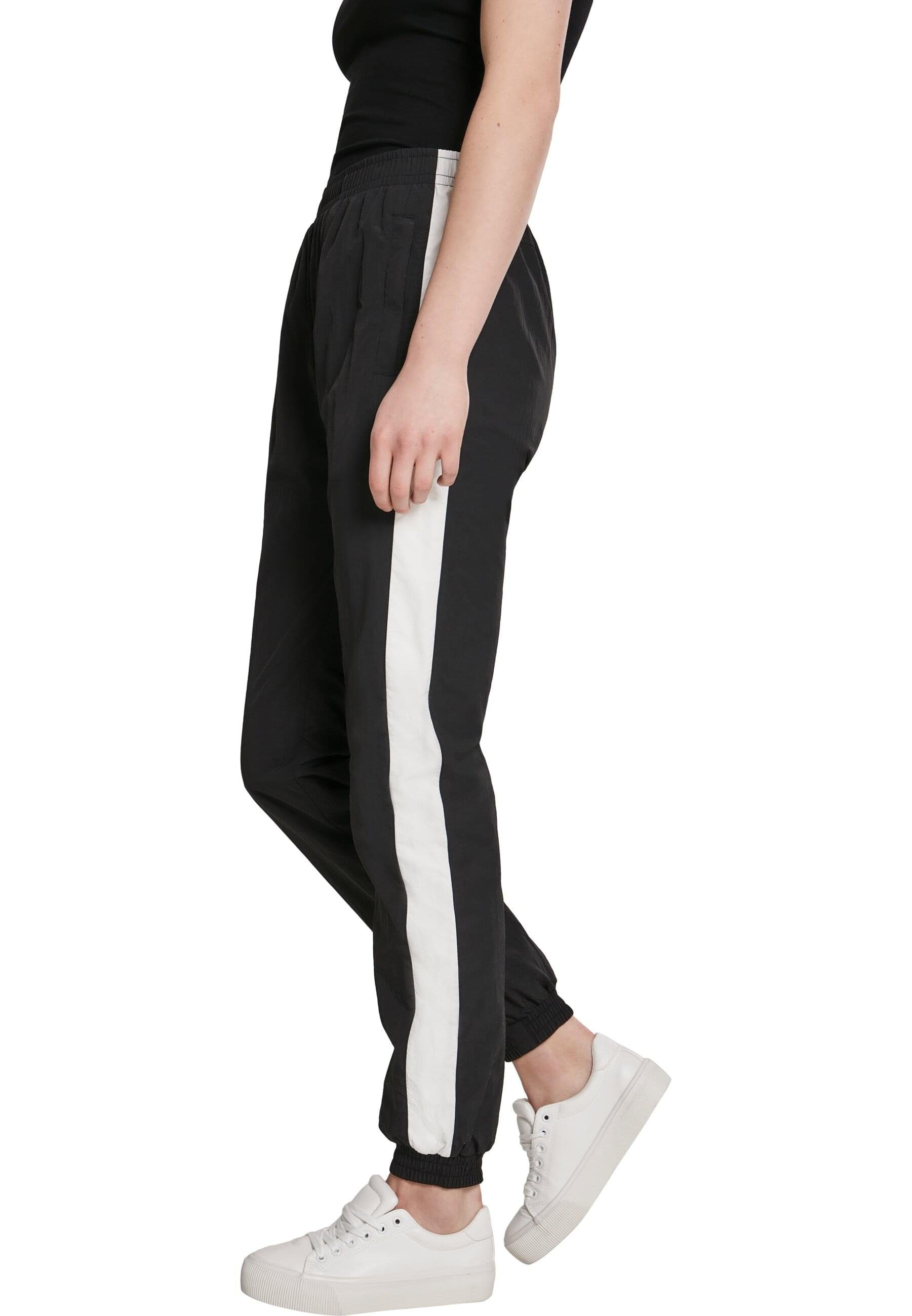 Ladies Striped Pants (1-tlg) CLASSICS Stoffhose URBAN Crinkle black/white Damen