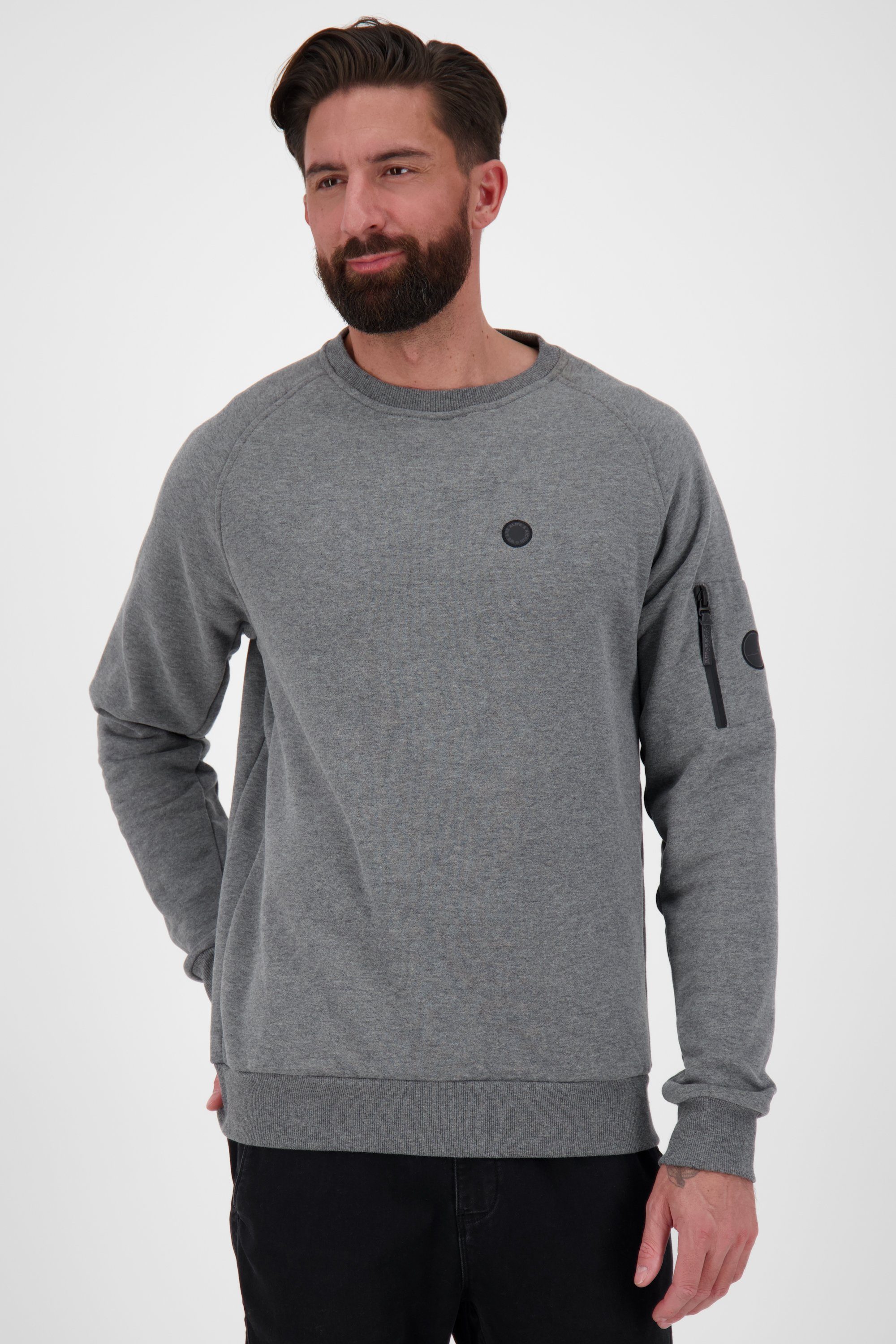 Alife & Kickin Sweatshirt VinnAK A Crewneck Herren Sweatshirt, Pullover steal melange | Sweatshirts