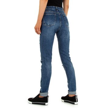 Ital-Design Relax-fit-Jeans Damen Freizeit Stretch Relaxed Fit Jeans in Blau