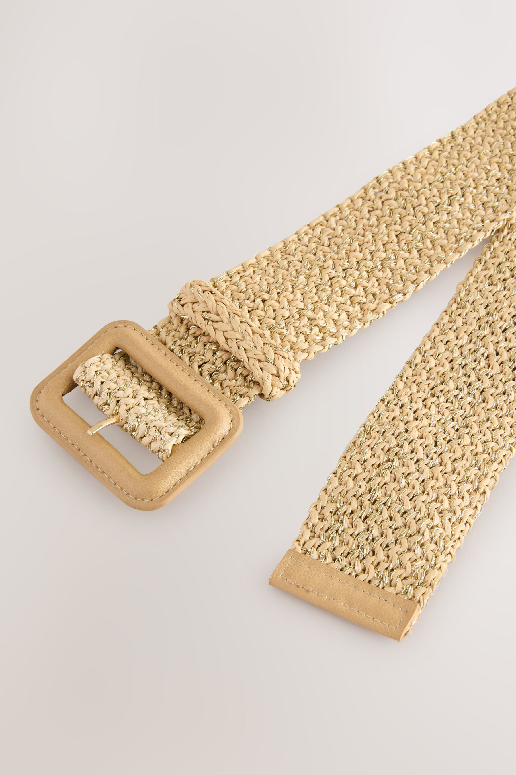 Next Synthetikgürtel Breiter Gürtel in Raffia-Optik günstig online kaufen